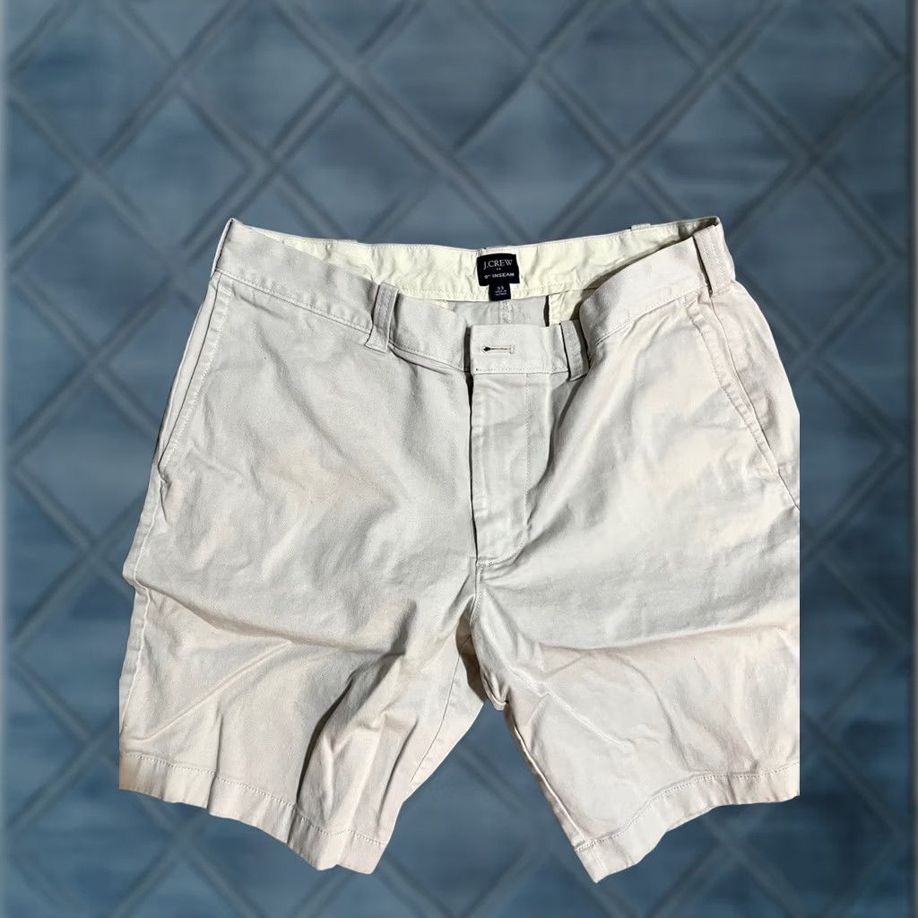 J.Crew J. CREW Shorts 33 Beige Cotton 9" Inseam Preppy Country Club Men's Size US 33 - 1 Thumbnail
