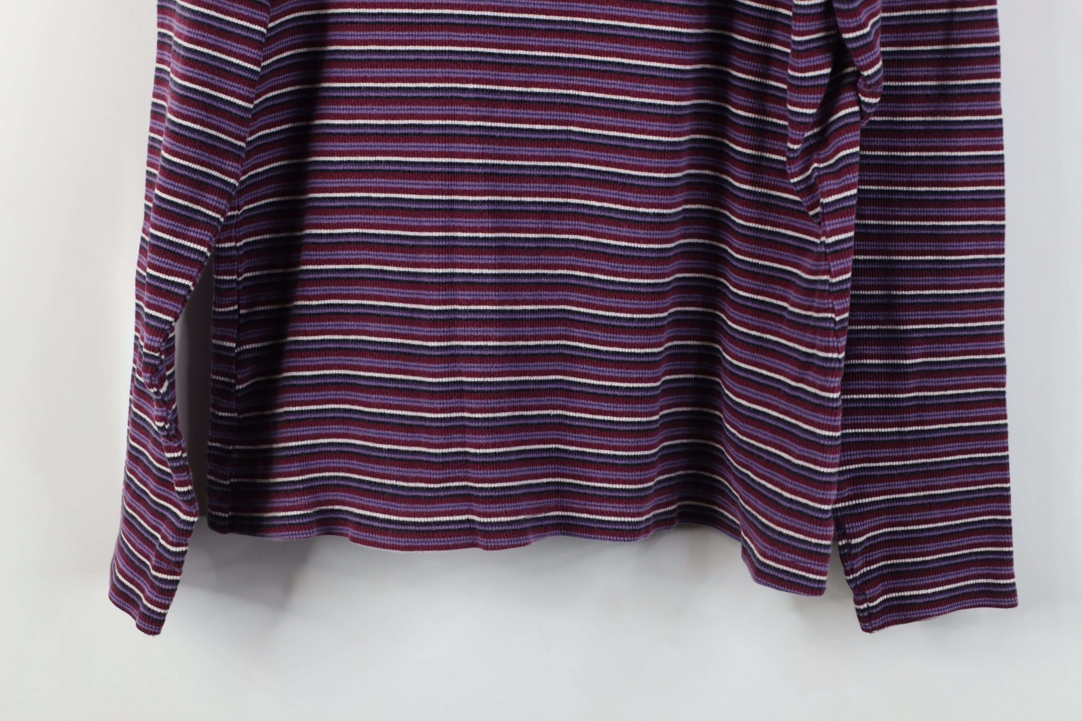 Vintage Vintage 90s Streetwear Cropped Striped Turtleneck T-Shirt Size S / US 4 / IT 40 - 10 Thumbnail