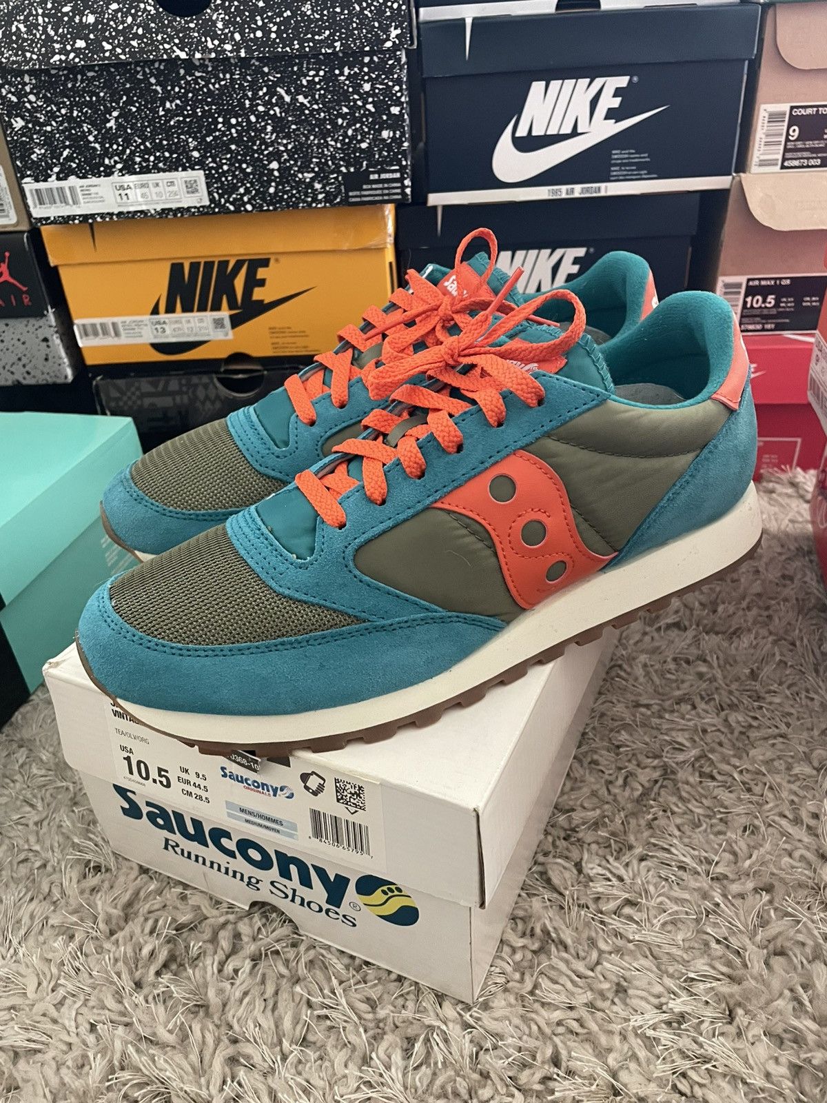 Saucony Saucony Jazz Original Teal/Olive/Orange Size US 10.5 / EU 43-44 - 1 Thumbnail