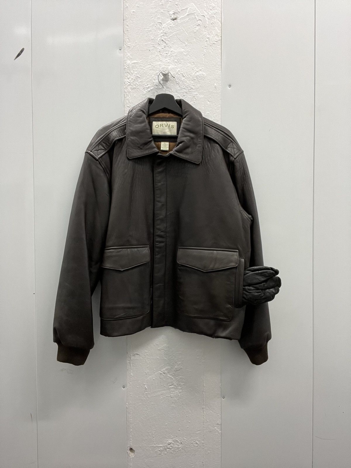 Orvis Orvis lambskin leather bomber jacket Size US L / EU 52-54 / 3 - 1 Thumbnail