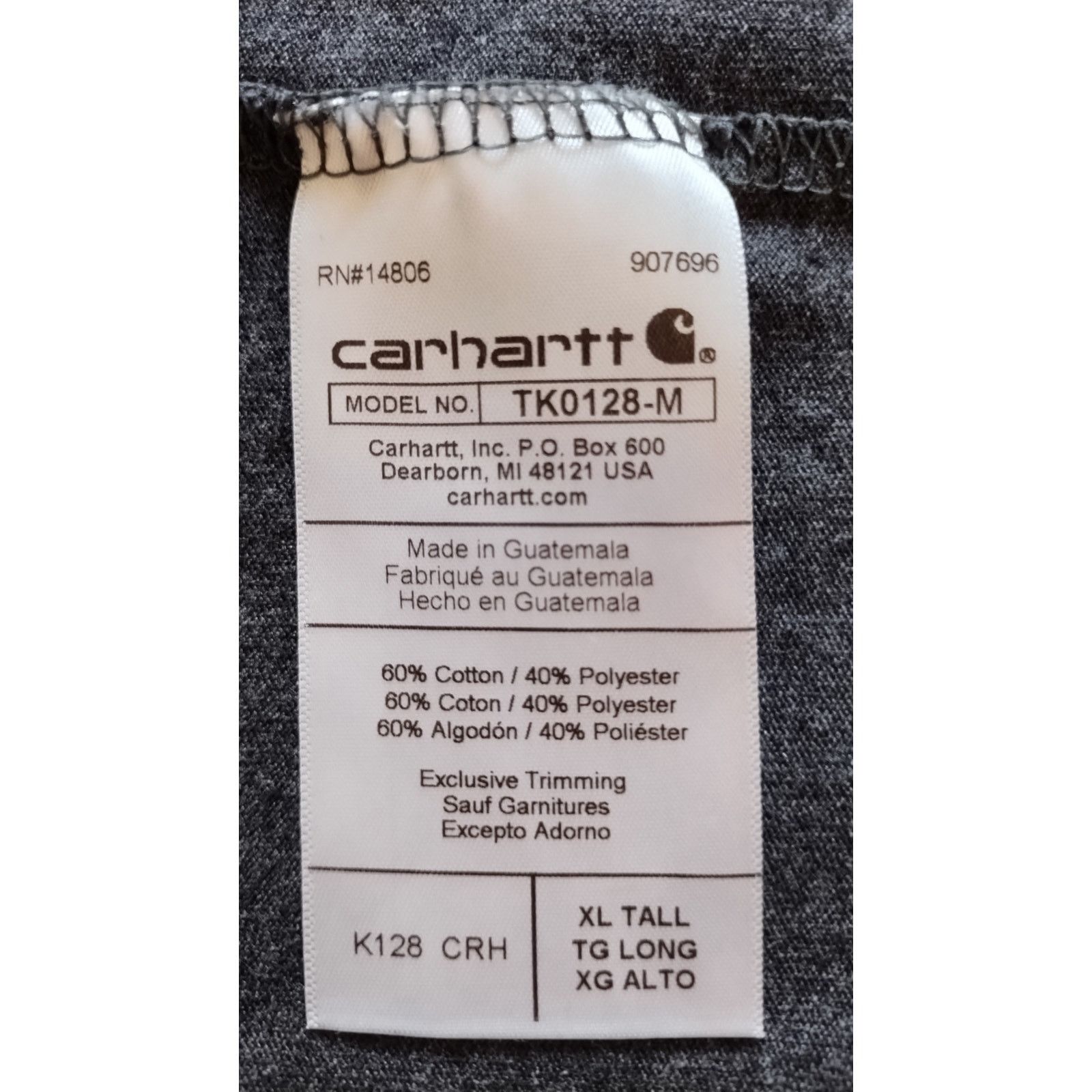 Carhartt Carhartt Men's Workwear Pocket Henley Gray T-Shirt XL Size US L / EU 52-54 / 3 - 6 Thumbnail