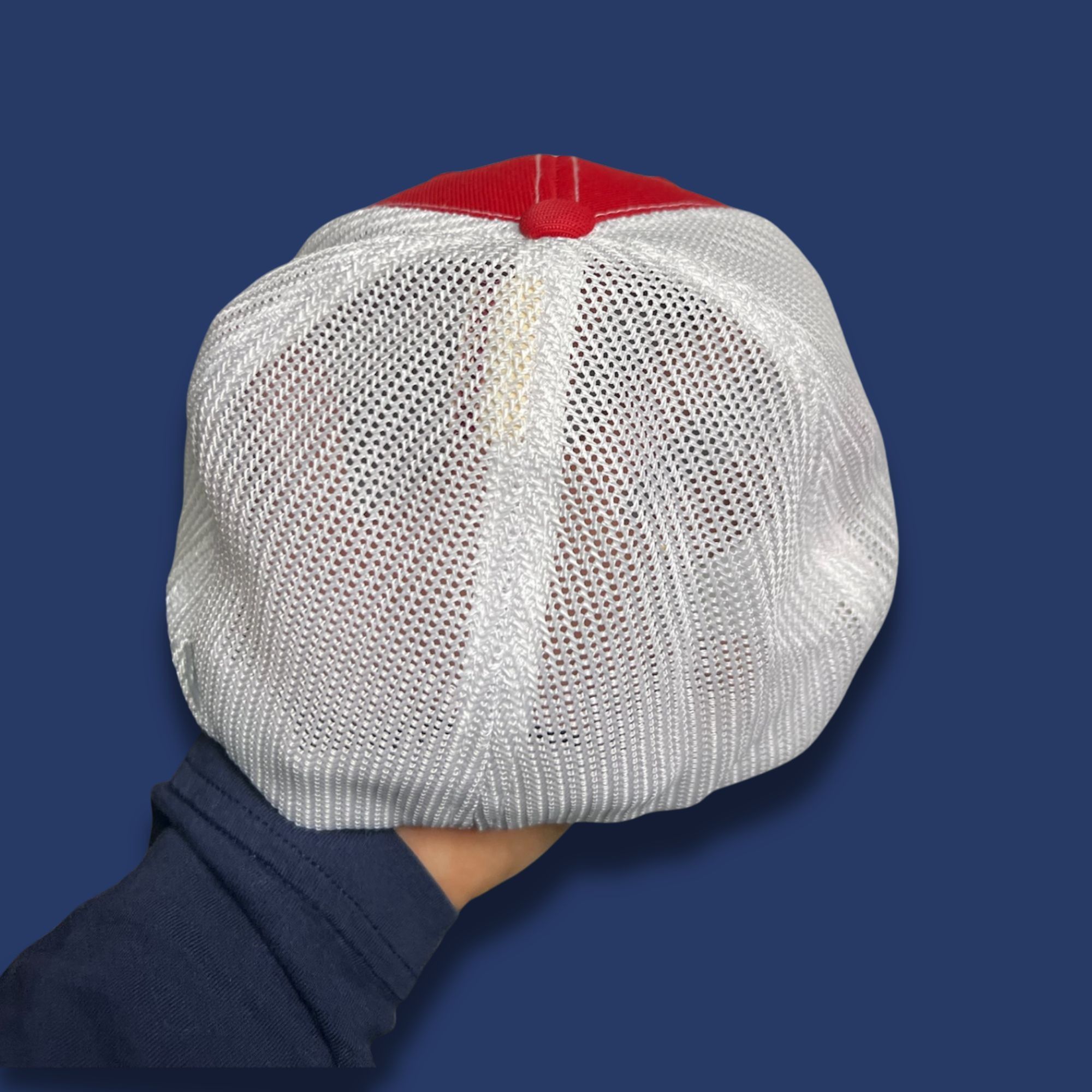 Other Team Combat Trucker Hat Red & White Mesh Pro Model Adjustabl Size ONE SIZE - 6 Thumbnail
