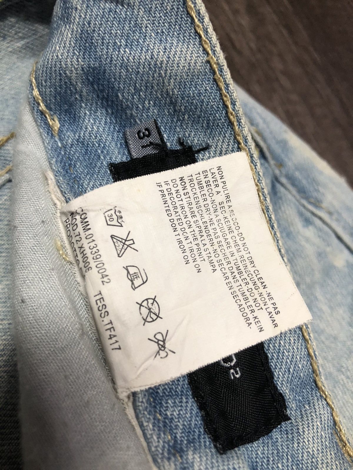 Designer × Dsquared2 × Vintage DSQUARED2 DISTRESSED DENIM JEANS Size US 30 / EU 46 - 15 Thumbnail