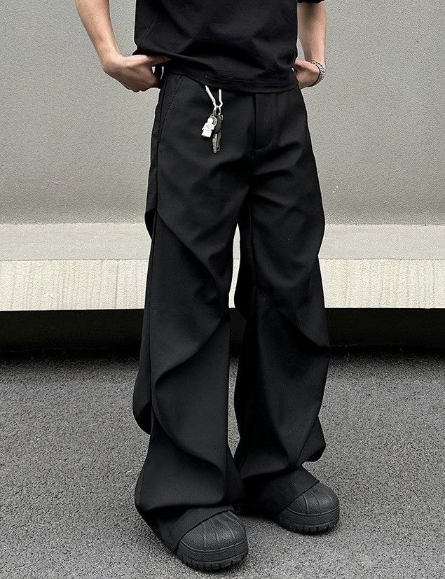 Japanese Brand × Vintage Outdoor retro cleanfit ruched pleated flared pants Size US 34 / EU 50 - 3 Thumbnail