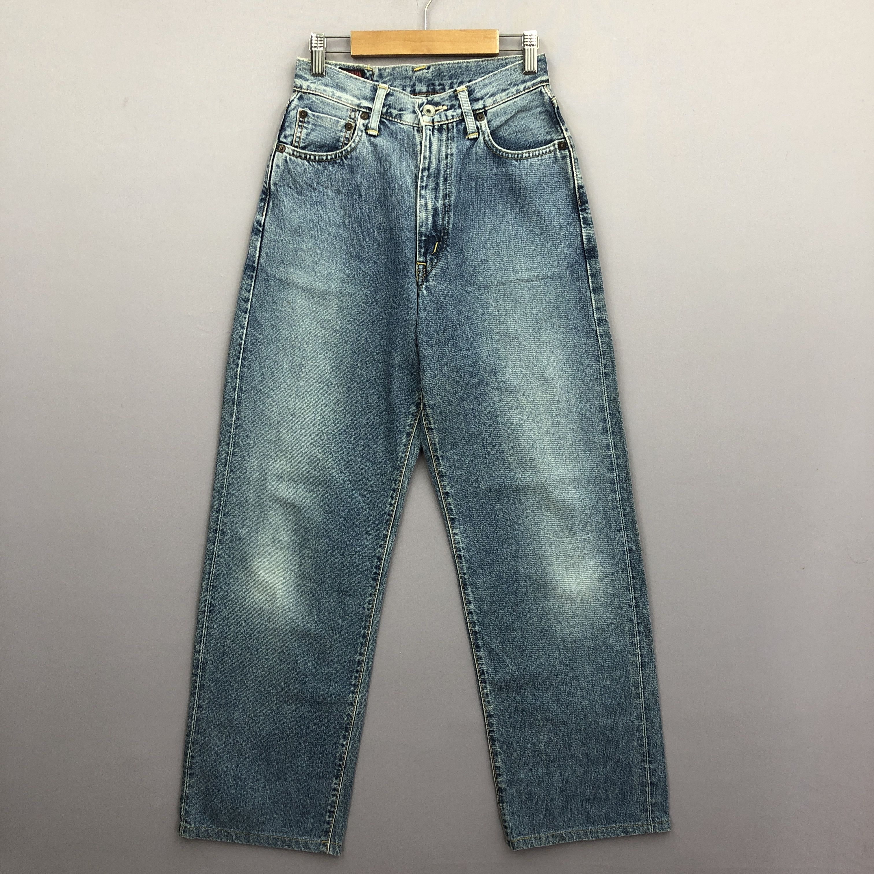Edwin 90s Edwin 505Z Selvedge Redline Faded Light Wash Jeans Denim Size 22" - 1 Thumbnail