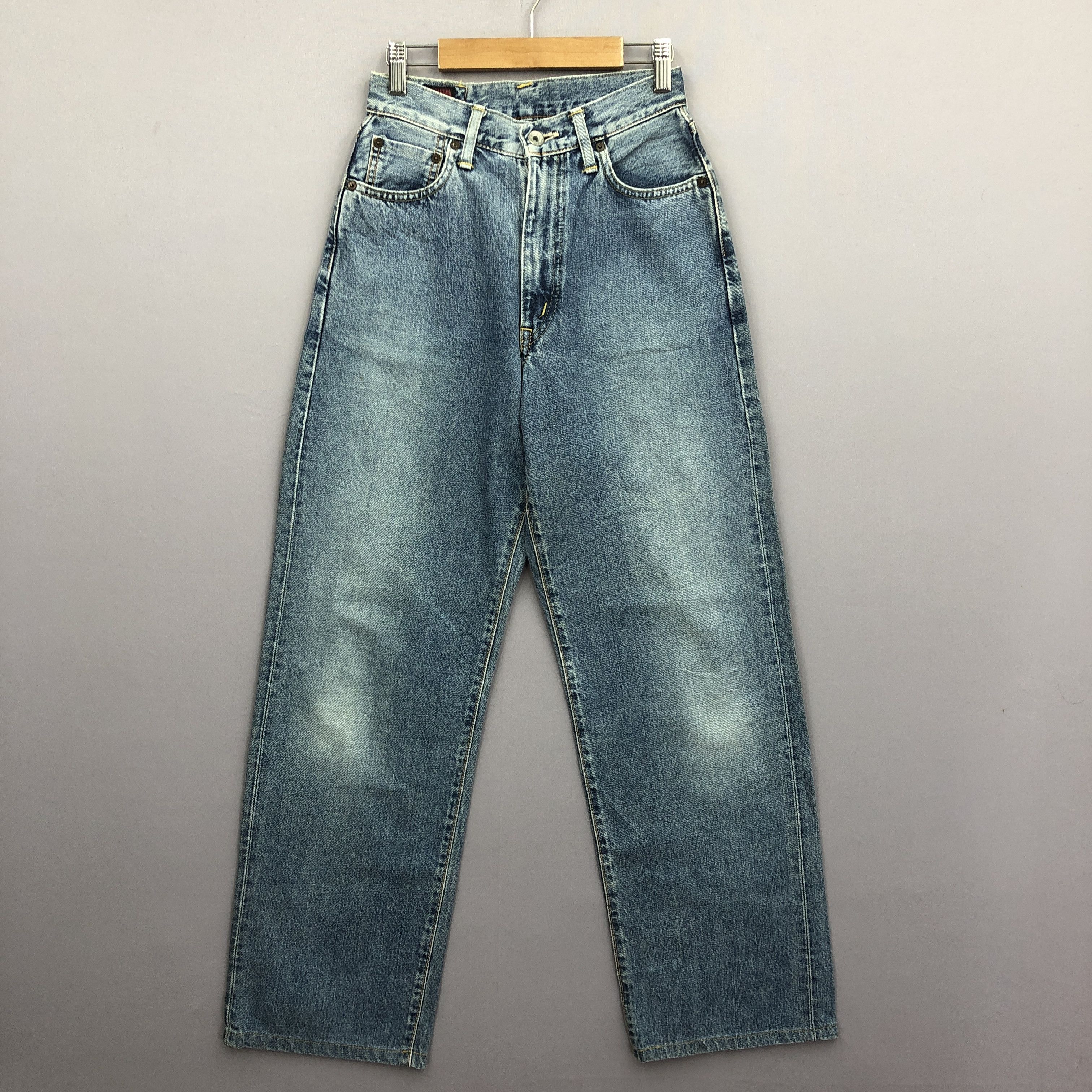 Edwin × Vintage 90s Edwin 505Z Selvedge Redline Faded Light Wash Jeans  Denim | Grailed