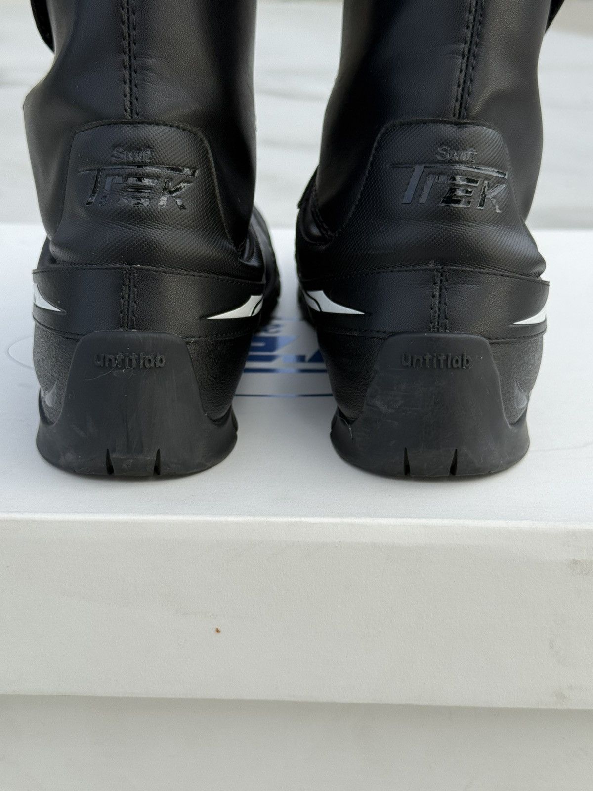 untitlab Untitlab Swift-Trek Faux-Leather Motorcycle Biker Boots Size US 9 / EU 42 - 16 Thumbnail