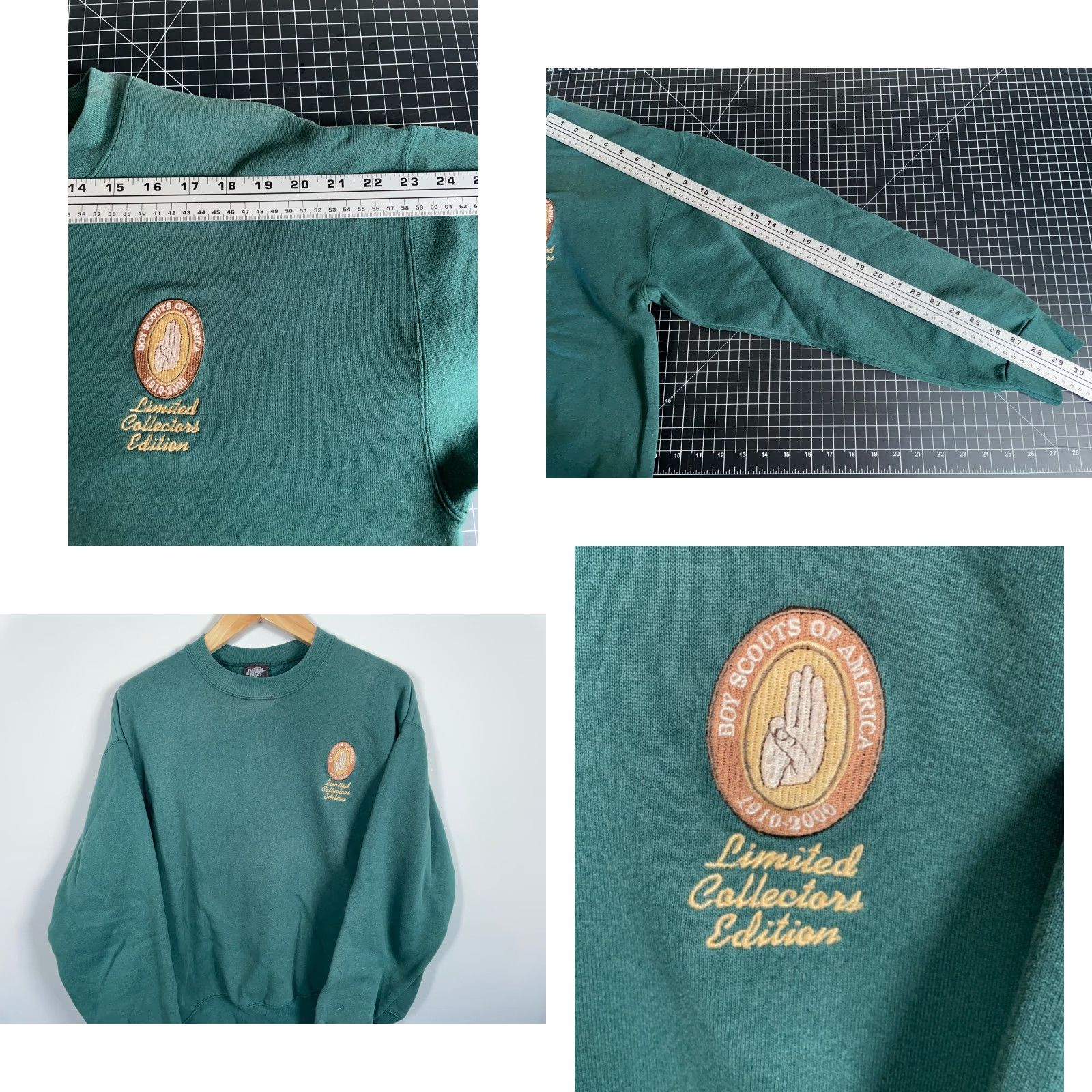 Vintage Faded Y2K Boy Scouts of America Sweatshirt Adult XL Dark Green 2000 USA Made Size US XL / EU 56 / 4 - 8 Thumbnail