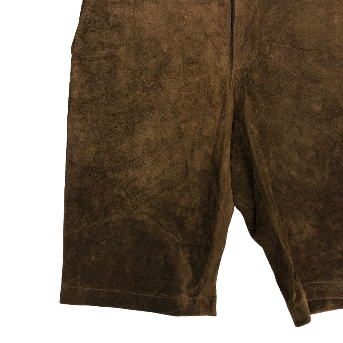 ADAM ET ROPE 🔥VTG SHORT PANTS LEATHER ADAM ET ROPE ISSEY MIYAKE Size US 32 / EU 48 - 3 Thumbnail