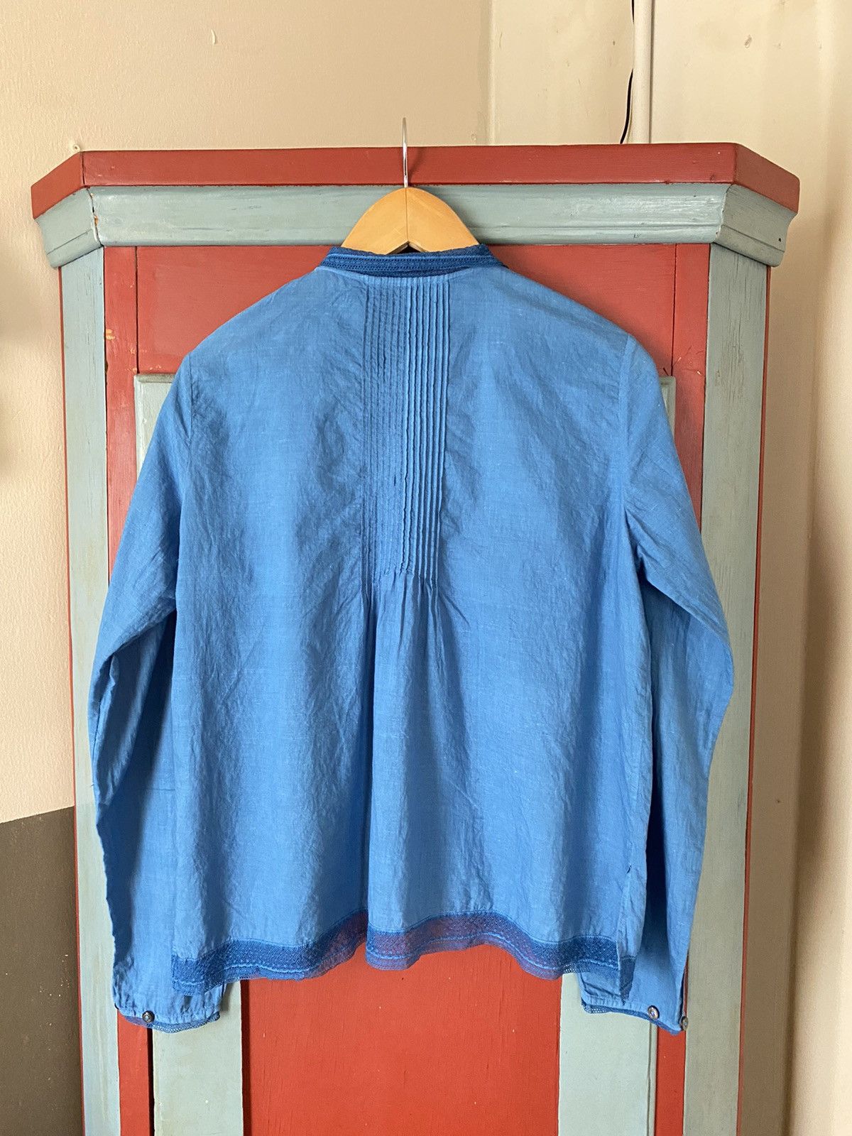 45rpm 45rpm Blue Indigo Embroidered Long-Sleeve Shirt Size XS / US 0-2 / IT 36-38 - 8 Thumbnail