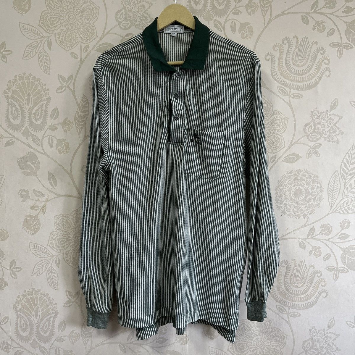 Burberry × Vintage Vintage Burberrys Polo Long Sleeves Shirt Size US M / EU 48-50 / 2 - 3 Thumbnail