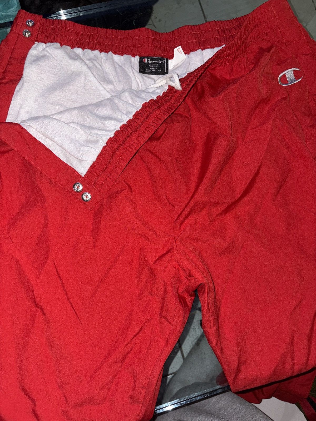 Champion Vintage Red Champion Tear-Away Pants Size US 40 / EU 56 - 1 Thumbnail