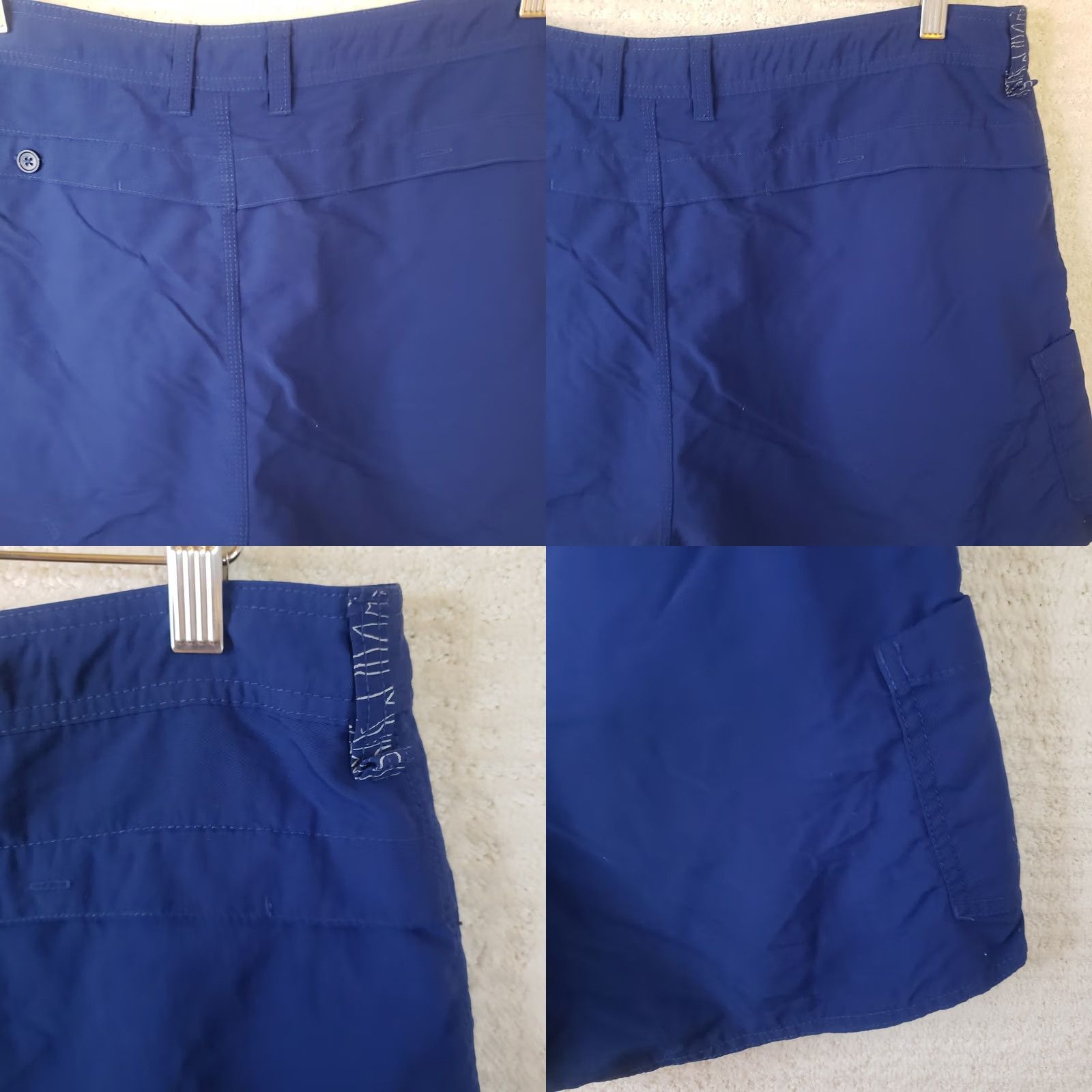 Vintage AFTCO Shorts Mens Cargo 38 Inseam 6" Blue Nylon Elastic Waist Pockets Quick Dry Casual Spring Summer Fall Beach Outdoor Mens Size US 38 / EU 54 - 8 Thumbnail