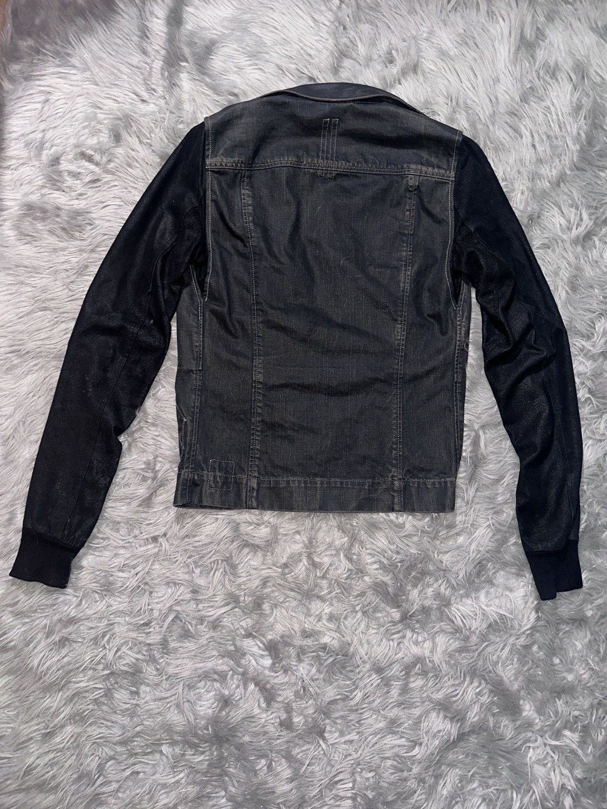 Rick Owens Drkshdw Rick Owens Hybrid Waxed Denim Leather Jacket Size US S / EU 44-46 / 1 - 3 Thumbnail