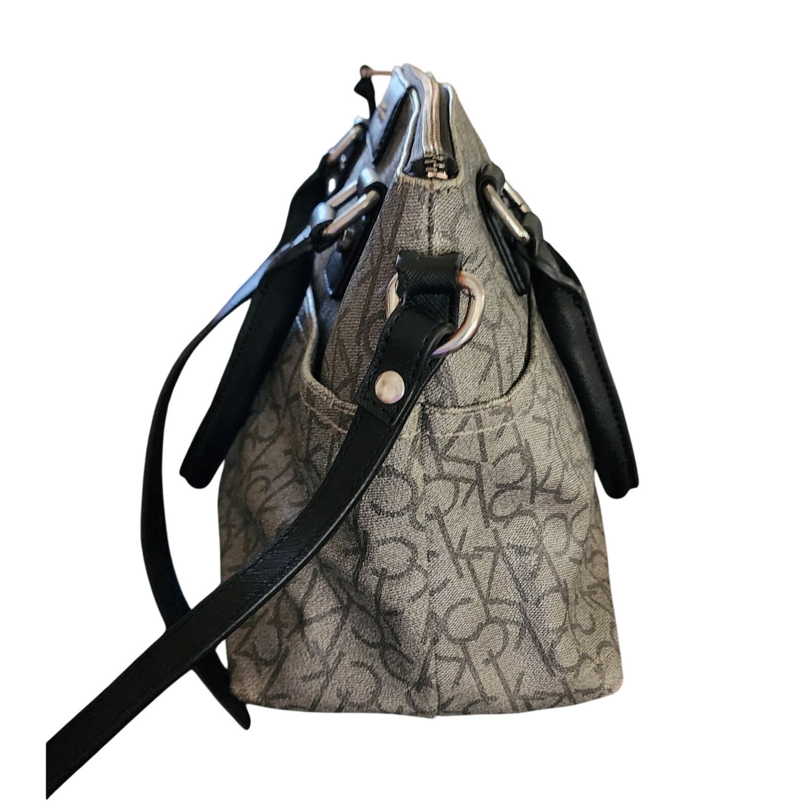 Calvin Klein Calvin Klein faux leather silver and black crossbody bag Size ONE SIZE - 3 Thumbnail
