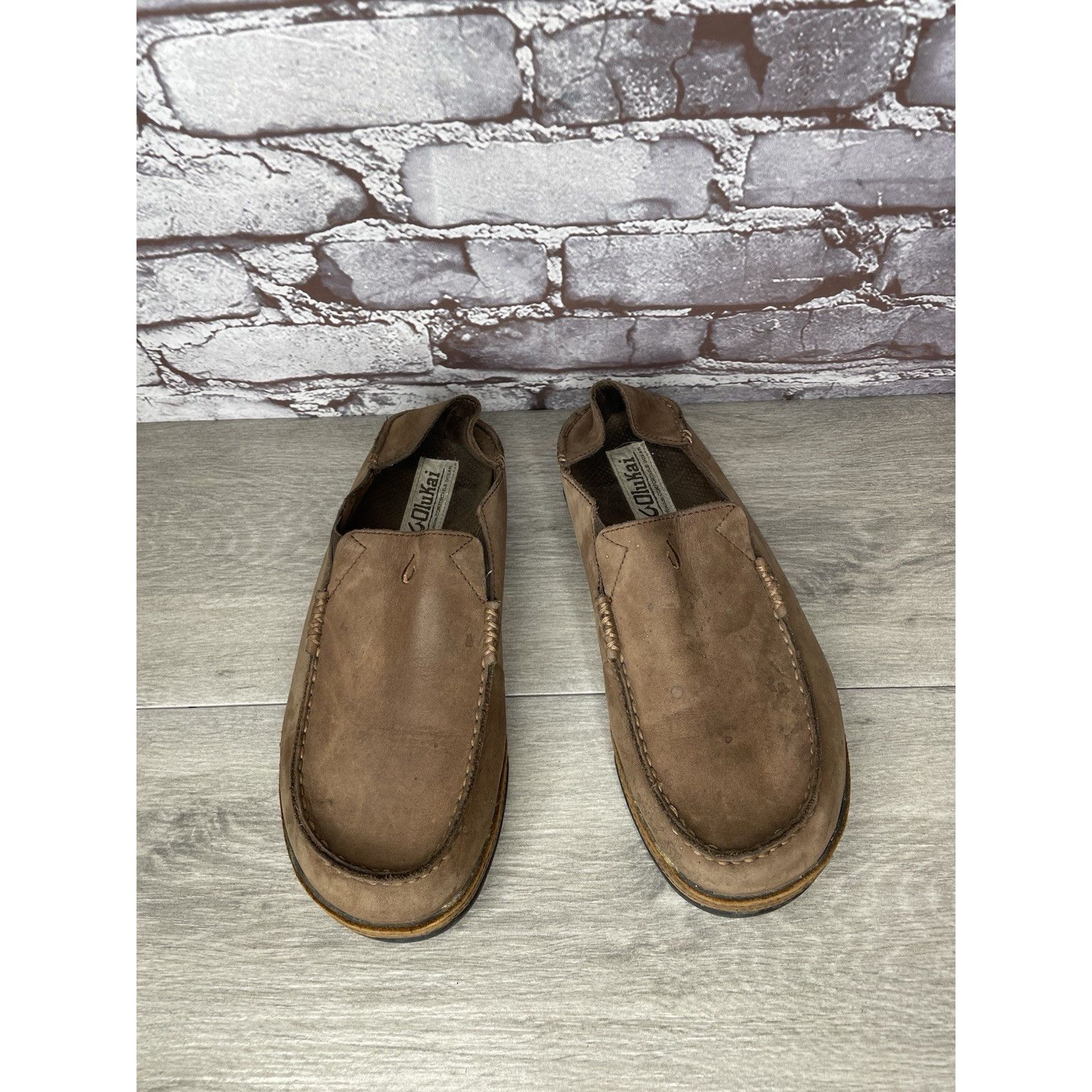 Olukai OluKai Moloa Brown Toffee Leather Slip On Loafers Casual Sho Size US 9 / EU 42 - 2 Thumbnail