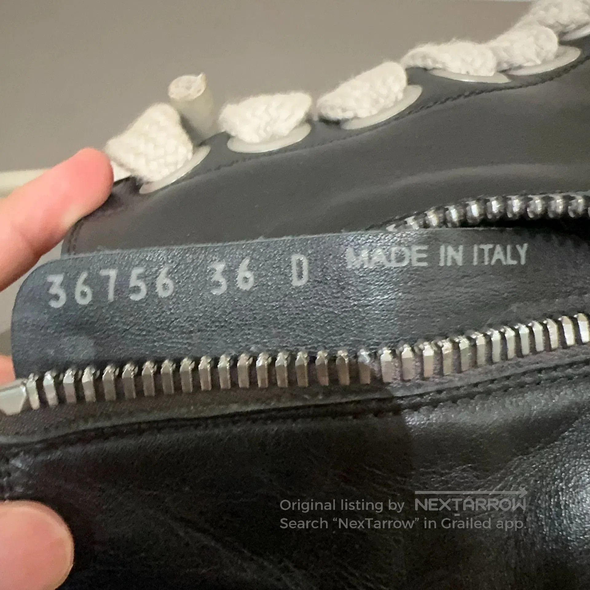 Rick Owens rick owens black and white high. Size US 5 / IT 35 - 4 Thumbnail