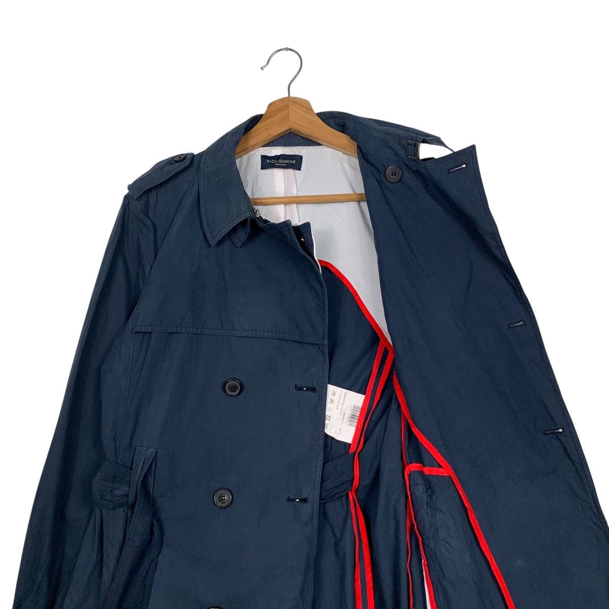 Japanese Brand PIAZZA SEMPIONE Double Breasted Trench Coat #1601-C71 Size M / US 6-8 / IT 42-44 - 10 Thumbnail