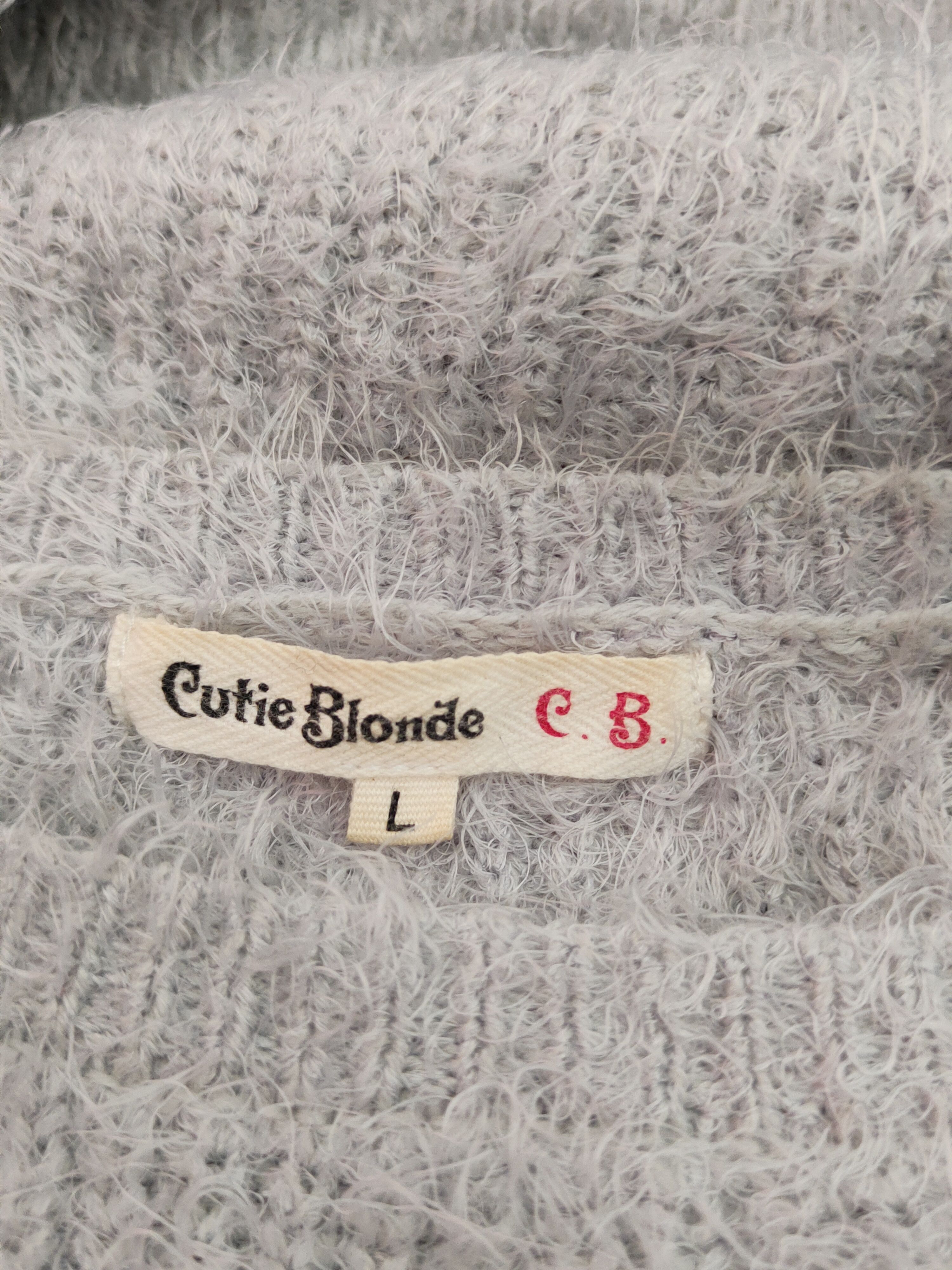 Homespun Knitwear × Japanese Brand × Vintage Cutie Blondie Gray Shag Shaggy Fur Mohair Knitwear #S1918 Size M / US 6-8 / IT 42-44 - 12 Thumbnail