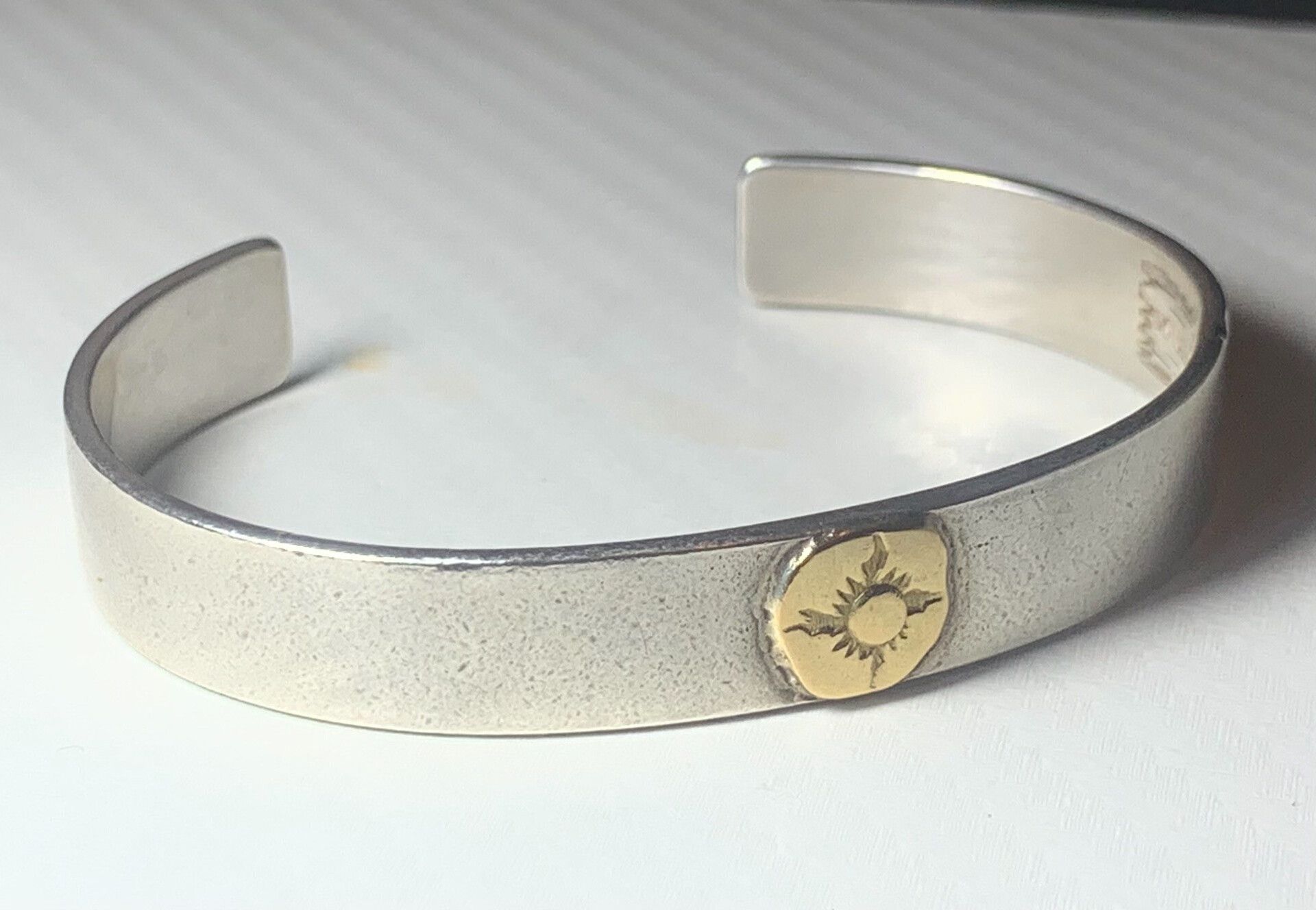 Flat Head Silver Cuff Bracelet