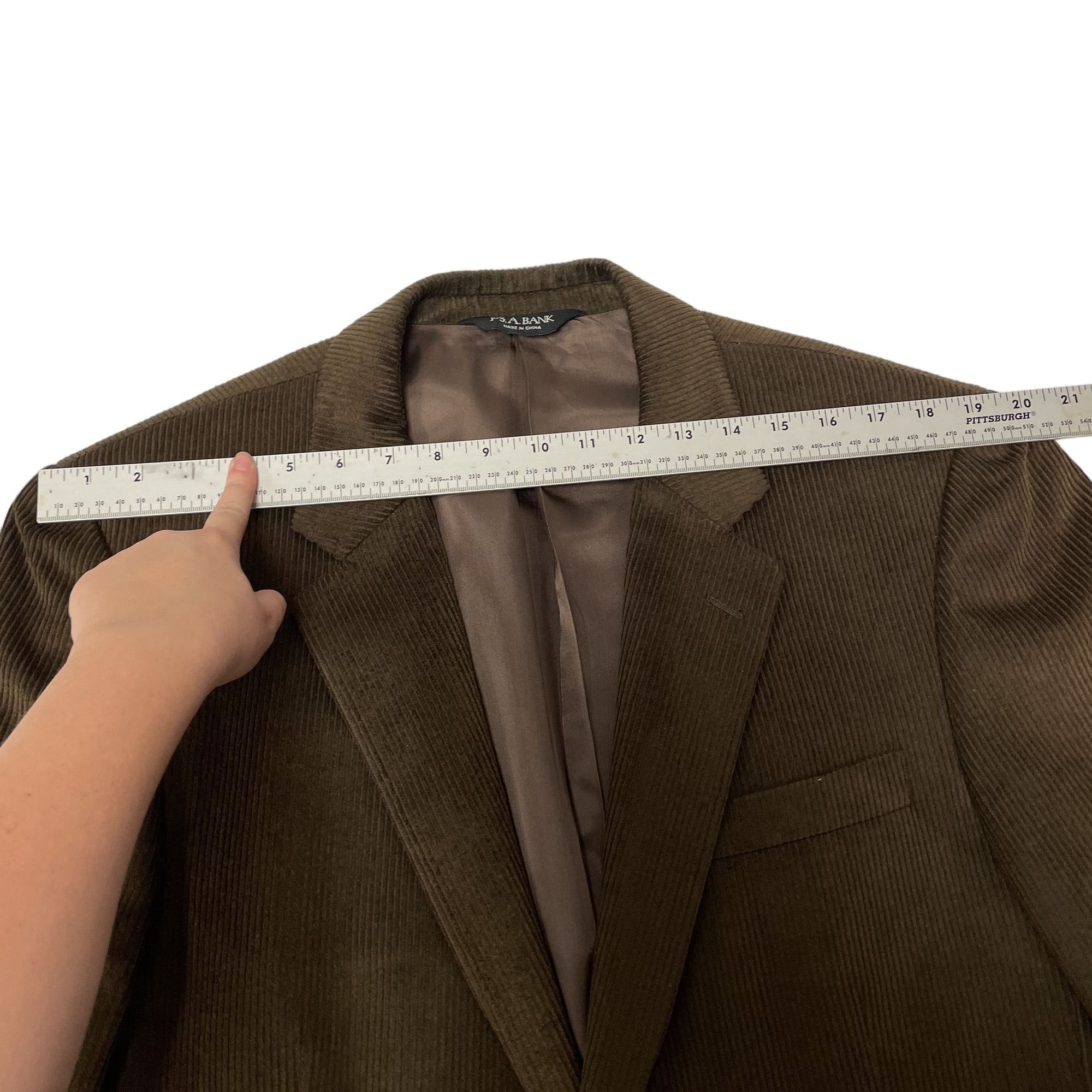 Jos. A. Bank Jos A Bank Chocolate Brown Sport Coat Corduroy Style Jacket Size 40R - 10 Thumbnail