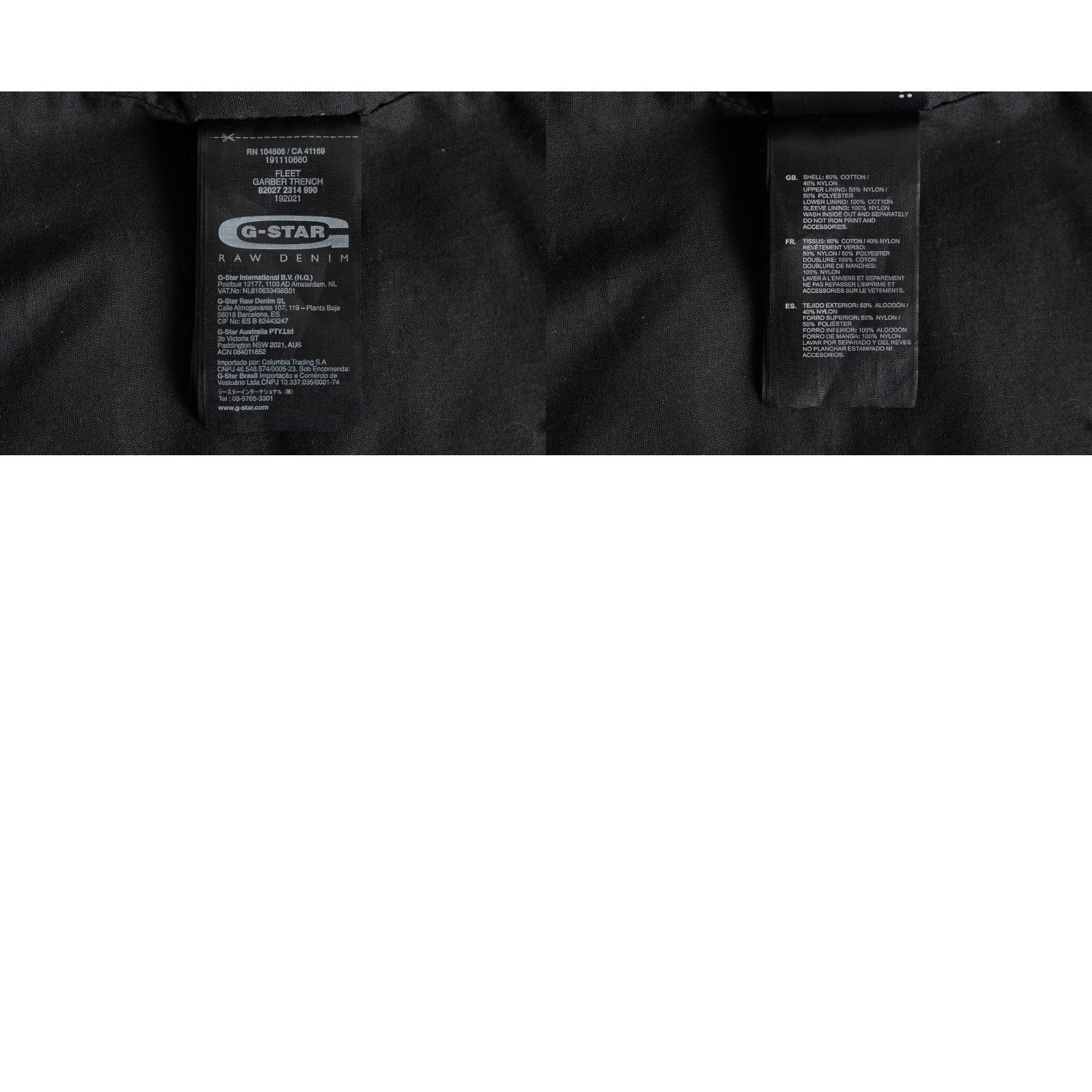 G-Star G-STAR FLEET GARBER TRENCH Jacket Men L MJ5698 Black Canvas City Casual Zip Jacket Mens L Size US L / EU 52-54 / 3 - 8 Thumbnail
