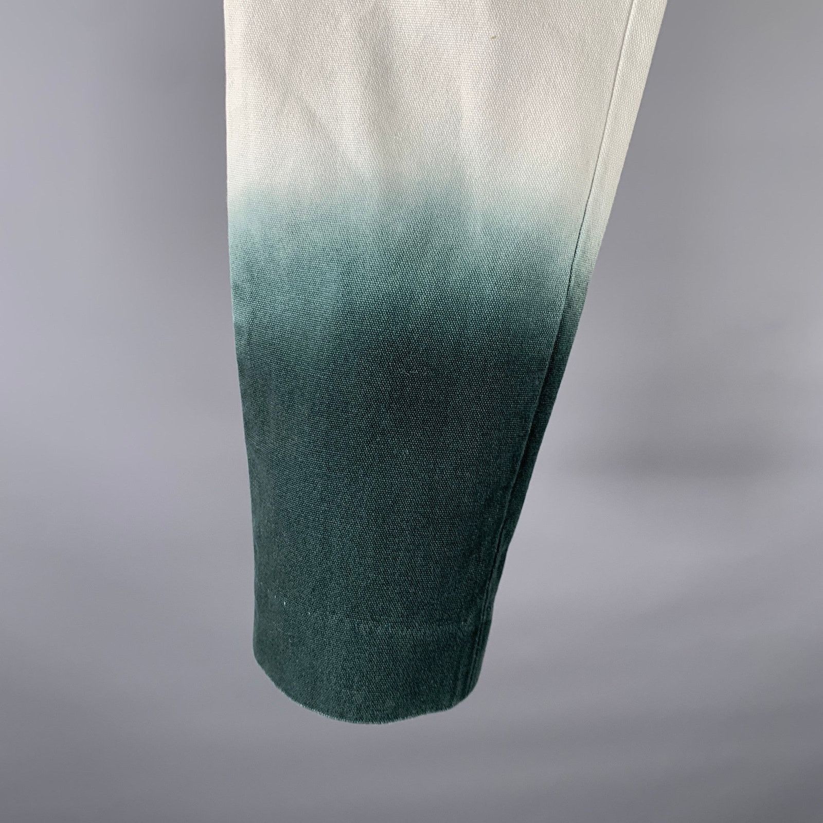 3.1 Phillip Lim 3.1 PHILLIP LIM Size 30 White Teal Ombre Cotton Casual Pants Size US 30 / EU 46 - 2 Thumbnail