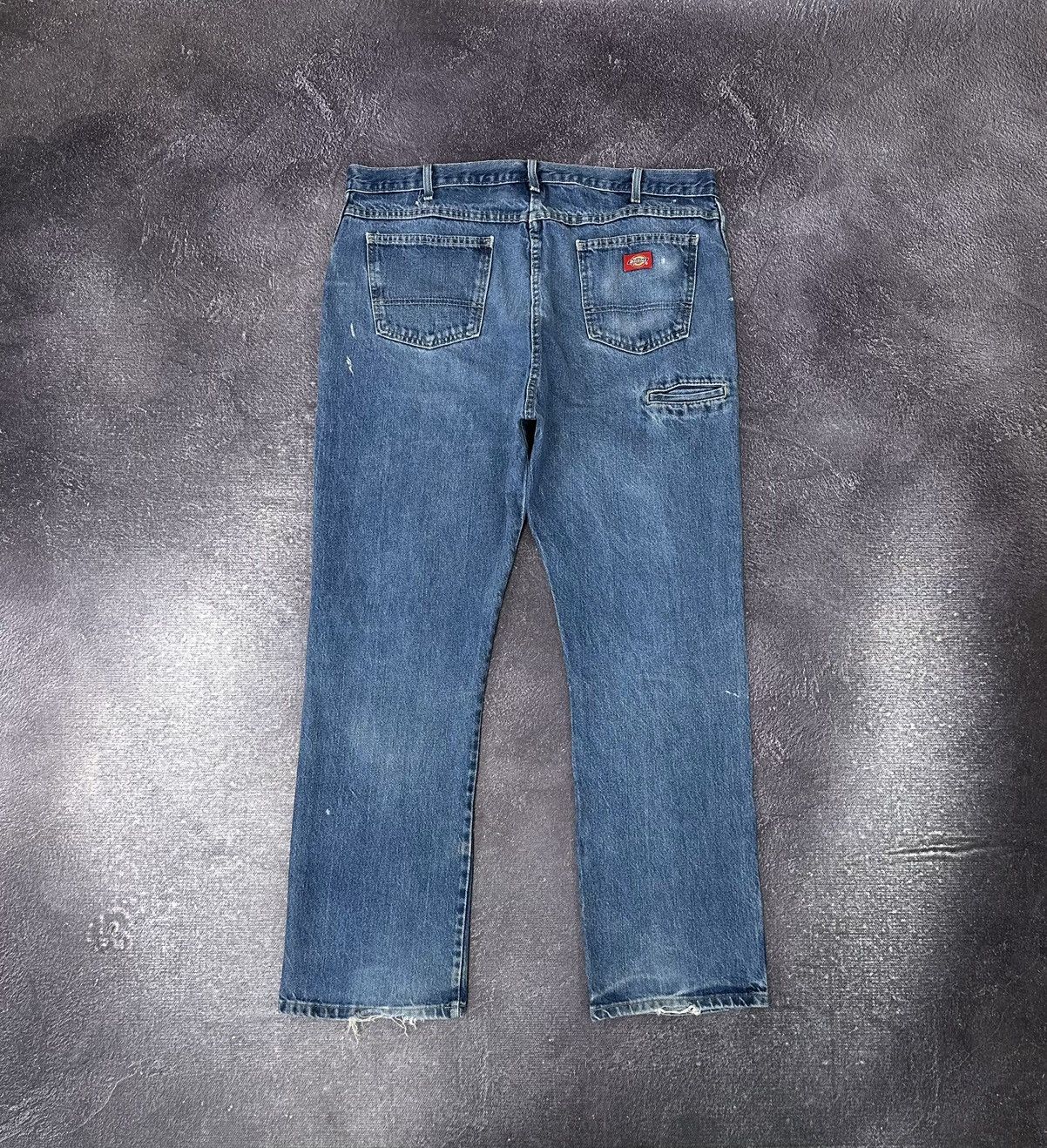 Vintage Vintage 90s Dickies Washed Blue Denim Baggy Work Jeans Pants ...
