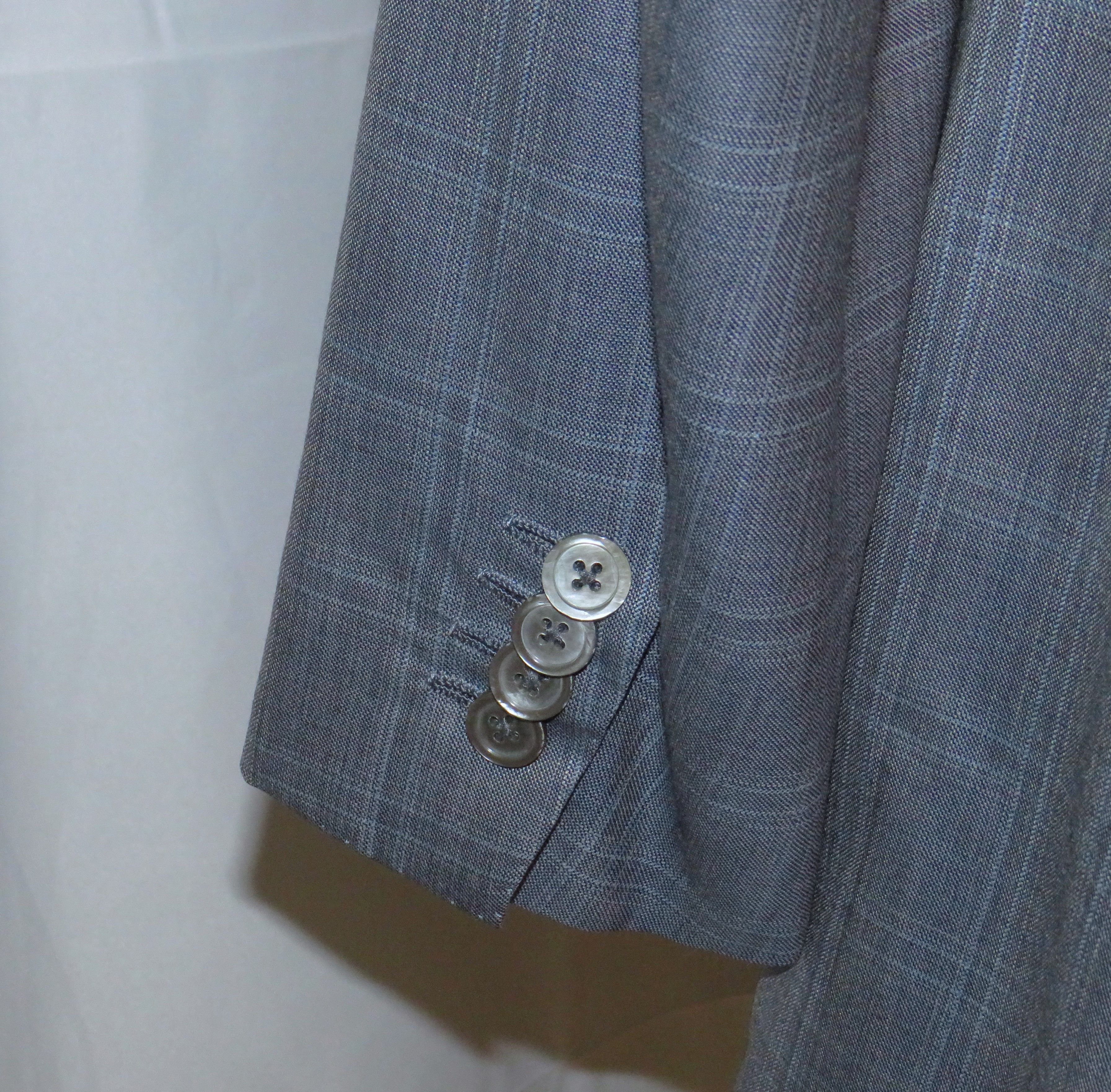 Other Marcello Vero x D'Avenza Gray Plaid Two Button Blazer 43R Size 44R - 8 Thumbnail