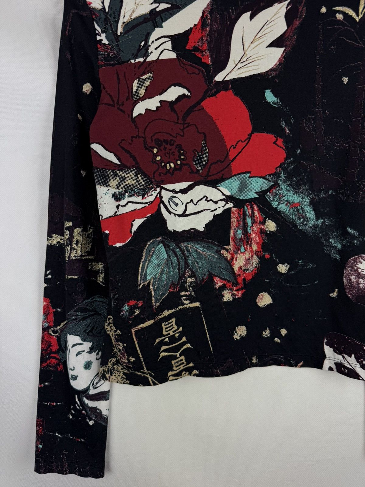 Just Cavalli × Roberto Cavalli Roberto Just Cavalli Japanese Pattern Nylon Sweater Tunic Size L / US 10 / IT 46 - 21 Thumbnail