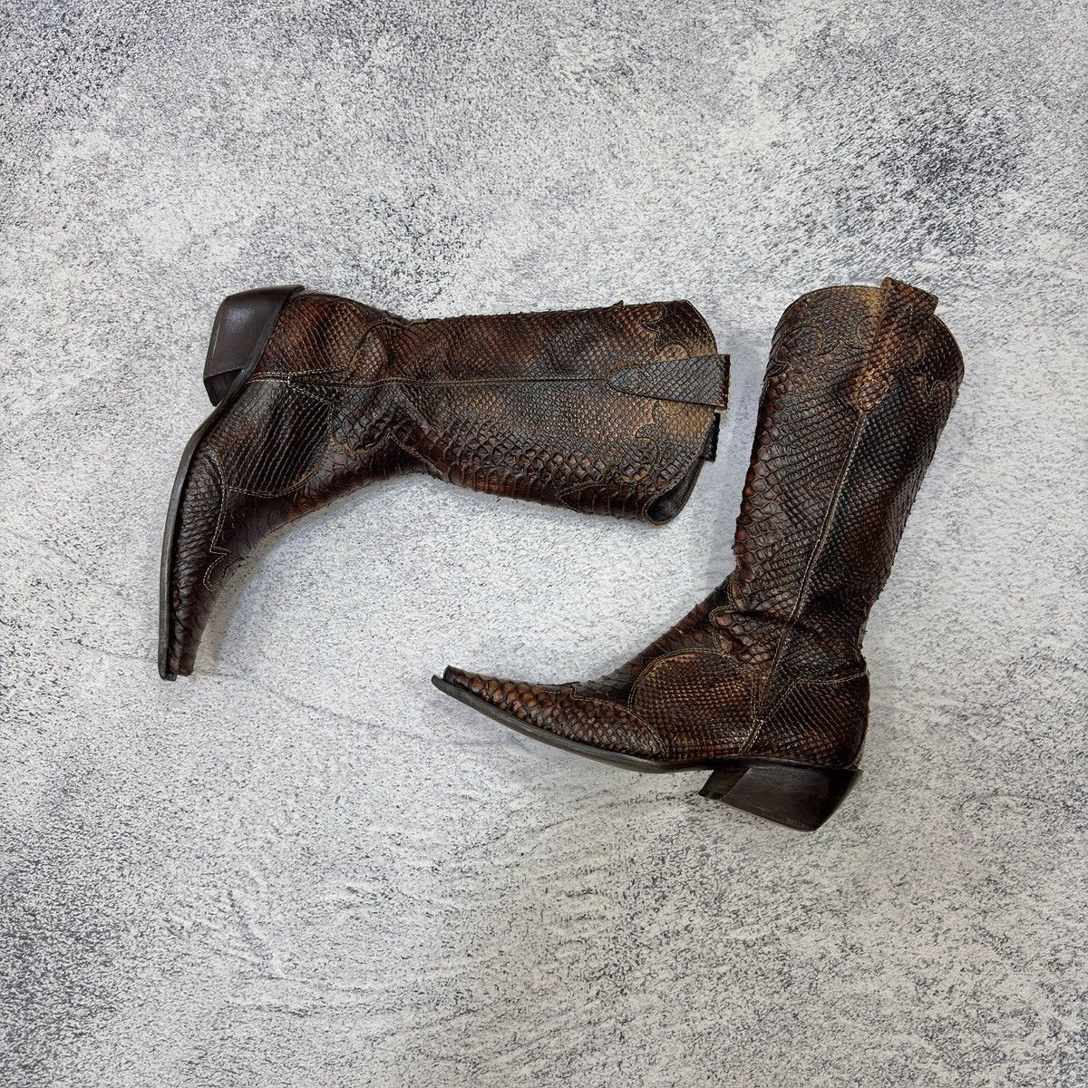 Other Progetto Italy Python Western Boots UK5 US7 EU38 24cm Size US 8 / IT 38 - 1 Thumbnail