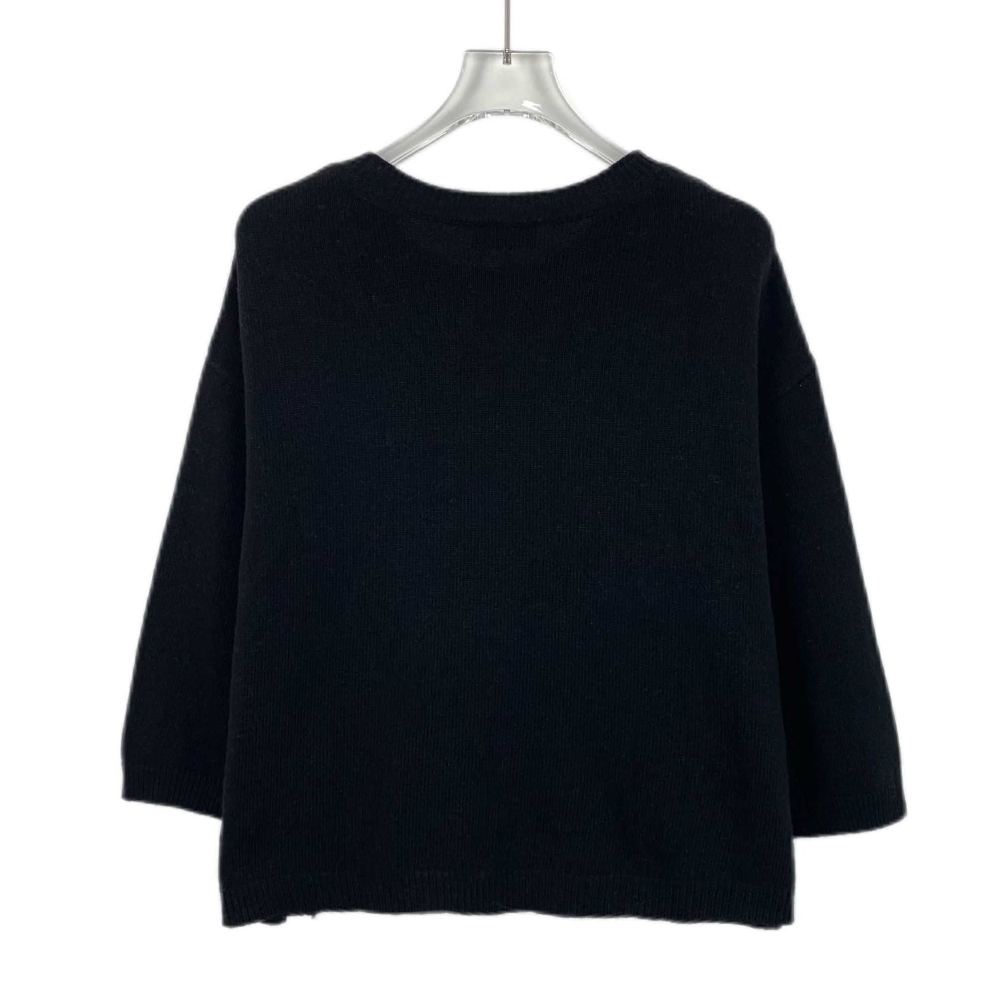 RED Valentino Red Valentino Black Sweater With Swan Graphic Design Size M / US 6-8 / IT 42-44 - 2 Thumbnail