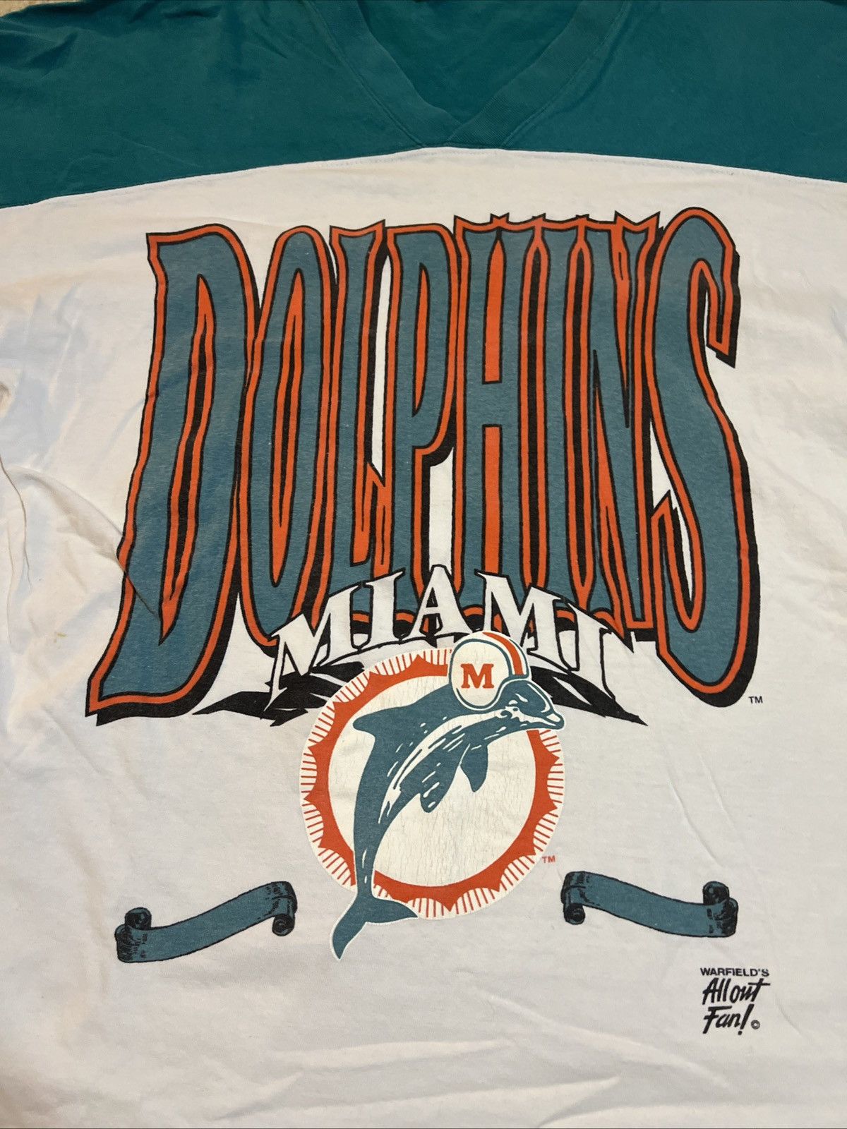 NFL Vintage Miami Dolphins True Fan Shirt Mens NFL Helmet Logo Size US L / EU 52-54 / 3 - 3 Thumbnail