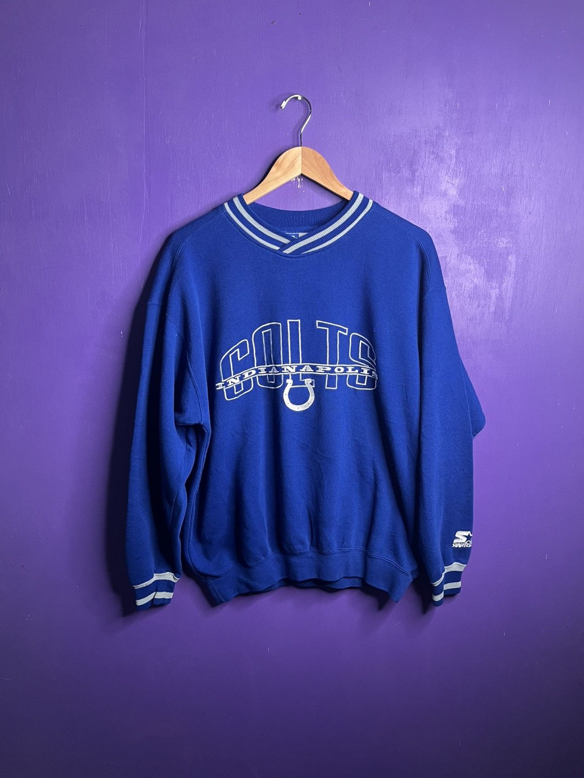 NFL × Starter × Vintage Vintage 90s Starter Indianapolis colts crewneck Size US M / EU 48-50 / 2 - 1 Thumbnail