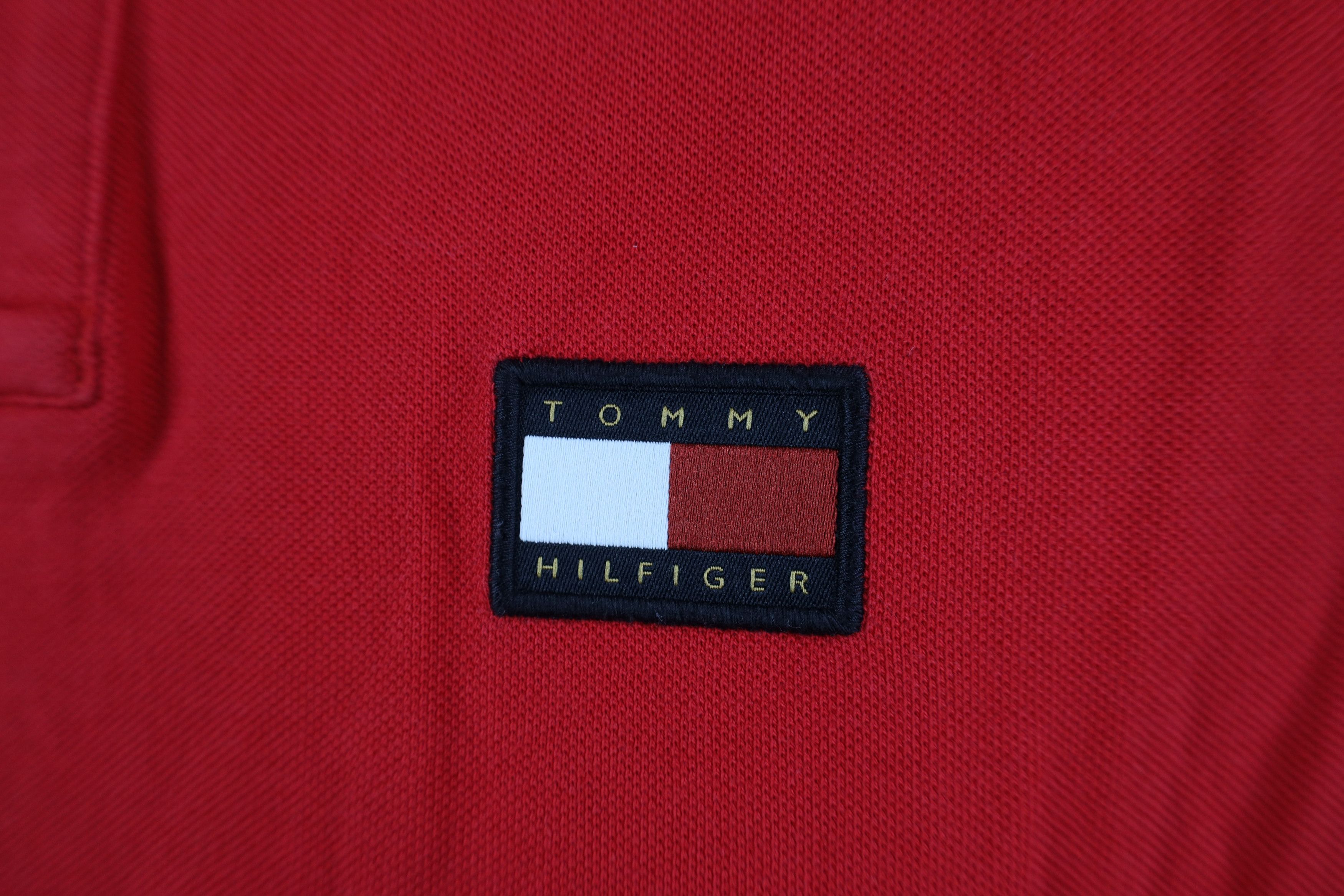 Tommy Hilfiger Vintage Y2K Tommy Hilfiger Spell Out Patch Knit Polo Shirt Size US S / EU 44-46 / 1 - 4 Thumbnail
