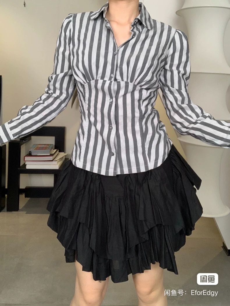 Vivienne Westwood Vivienne Westwood Blue and white striped tight-fitting sho Size XS / US 0-2 / IT 36-38 - 5 Thumbnail