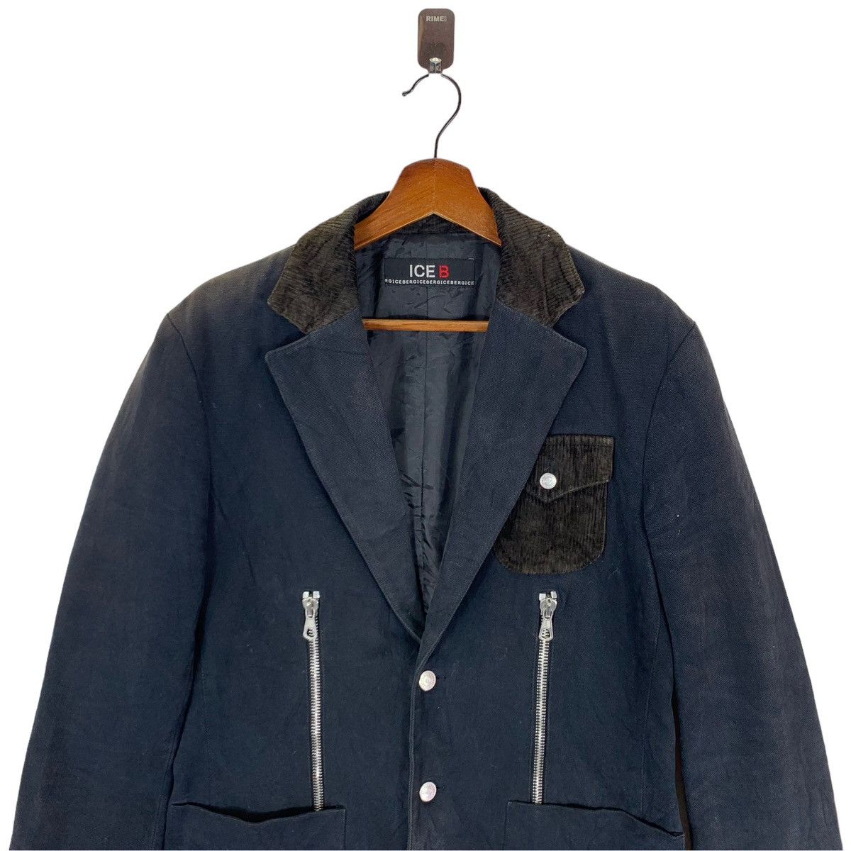 Iceberg VINTAGE ICEBERG HISTORY DENIM PUNK GOTHIC FADED JACKET Size US M / EU 48-50 / 2 - 4 Thumbnail