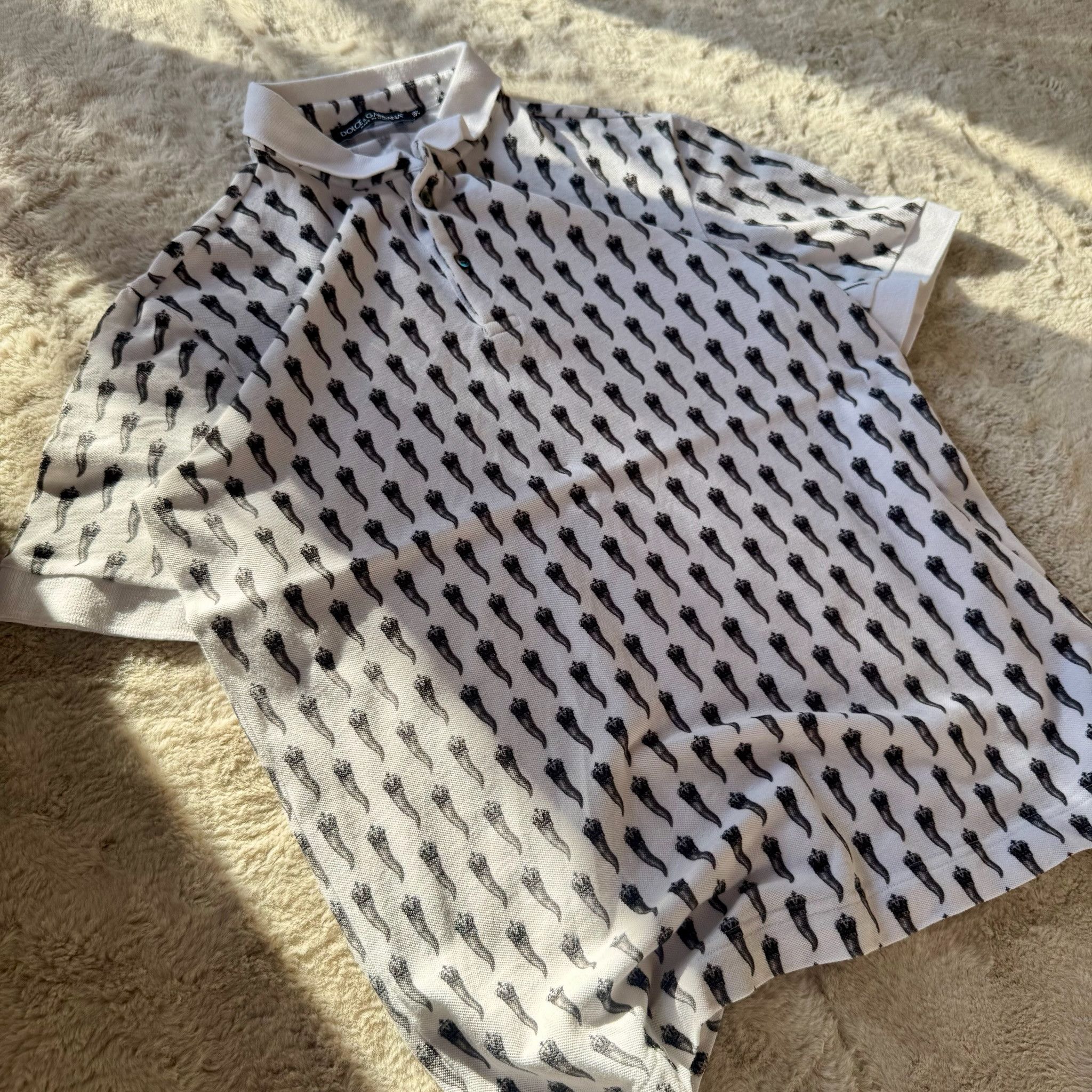 Dolce & Gabbana Dolce & Gabbana Figure Print Polo – Size 50 (M) Size US M / EU 48-50 / 2 - 4 Thumbnail
