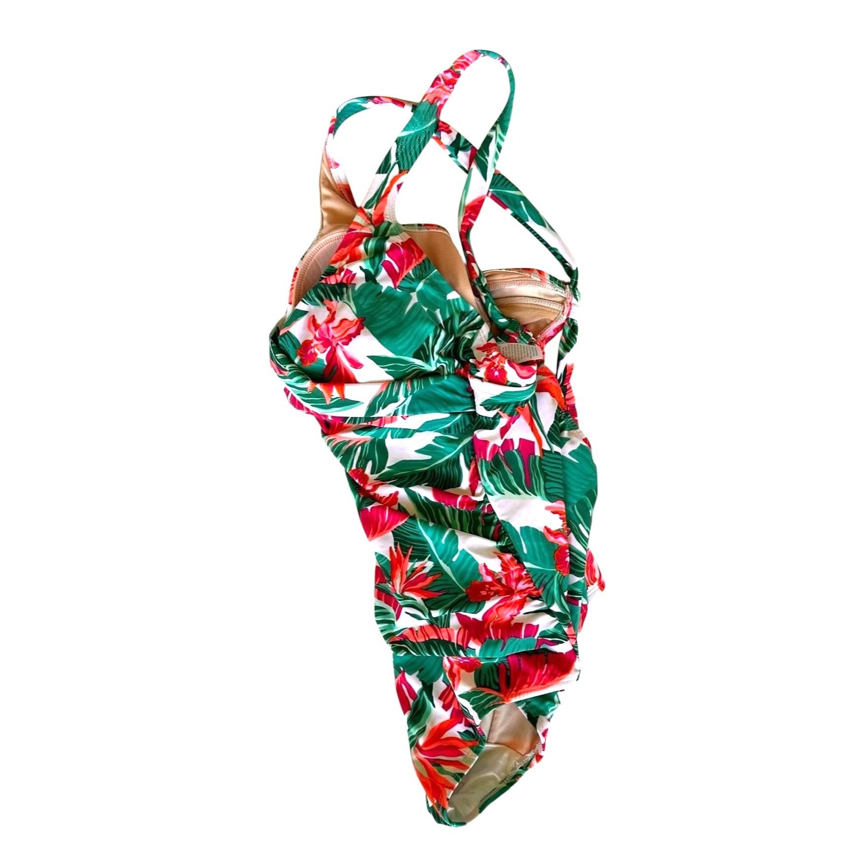 Designer Kona Sol Swimsuit Large 12 14 Tropical Floral One Piece Tumm Size L / US 10 / IT 46 - 11 Thumbnail