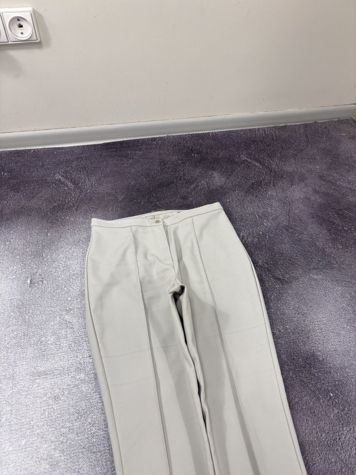 Annette Gortz Annette Gortz Women’s Light Grey Cotton Blend Pants Trousers Size 28" / US 6 / IT 42 - 4 Thumbnail