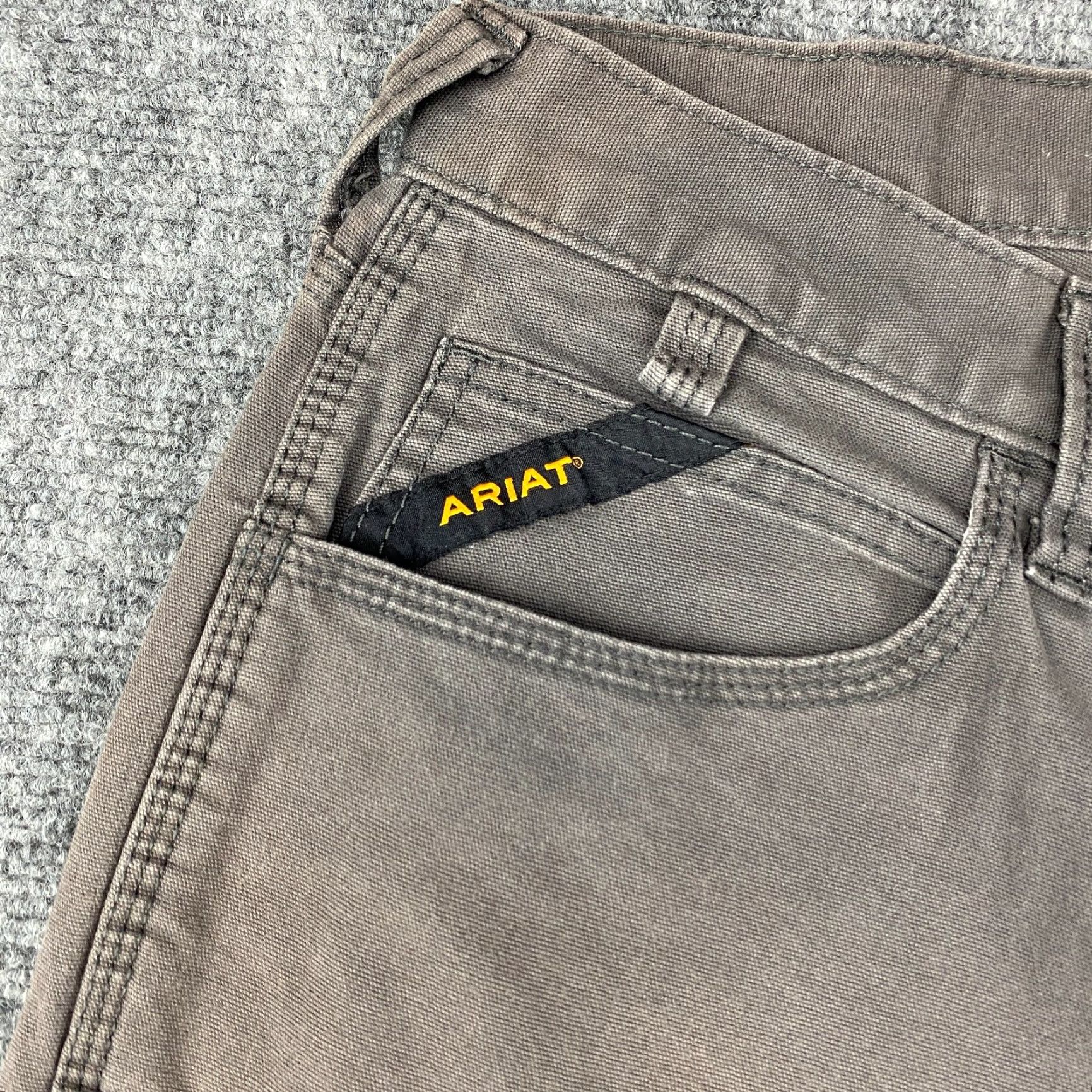 Ariat Ariat Rebar M4 Pants Mens 32 x 30 Gray Canvas Straight Utility Work Durastretch Size US 32 / EU 48 - 7 Thumbnail