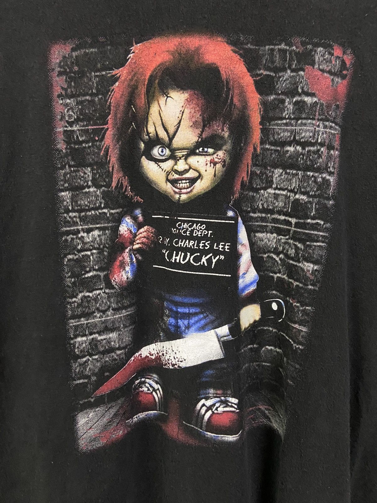 Vintage Vintage Chucky Chicago Police Dept Tee-Crazy rare design Size US M / EU 48-50 / 2 - 2 Thumbnail