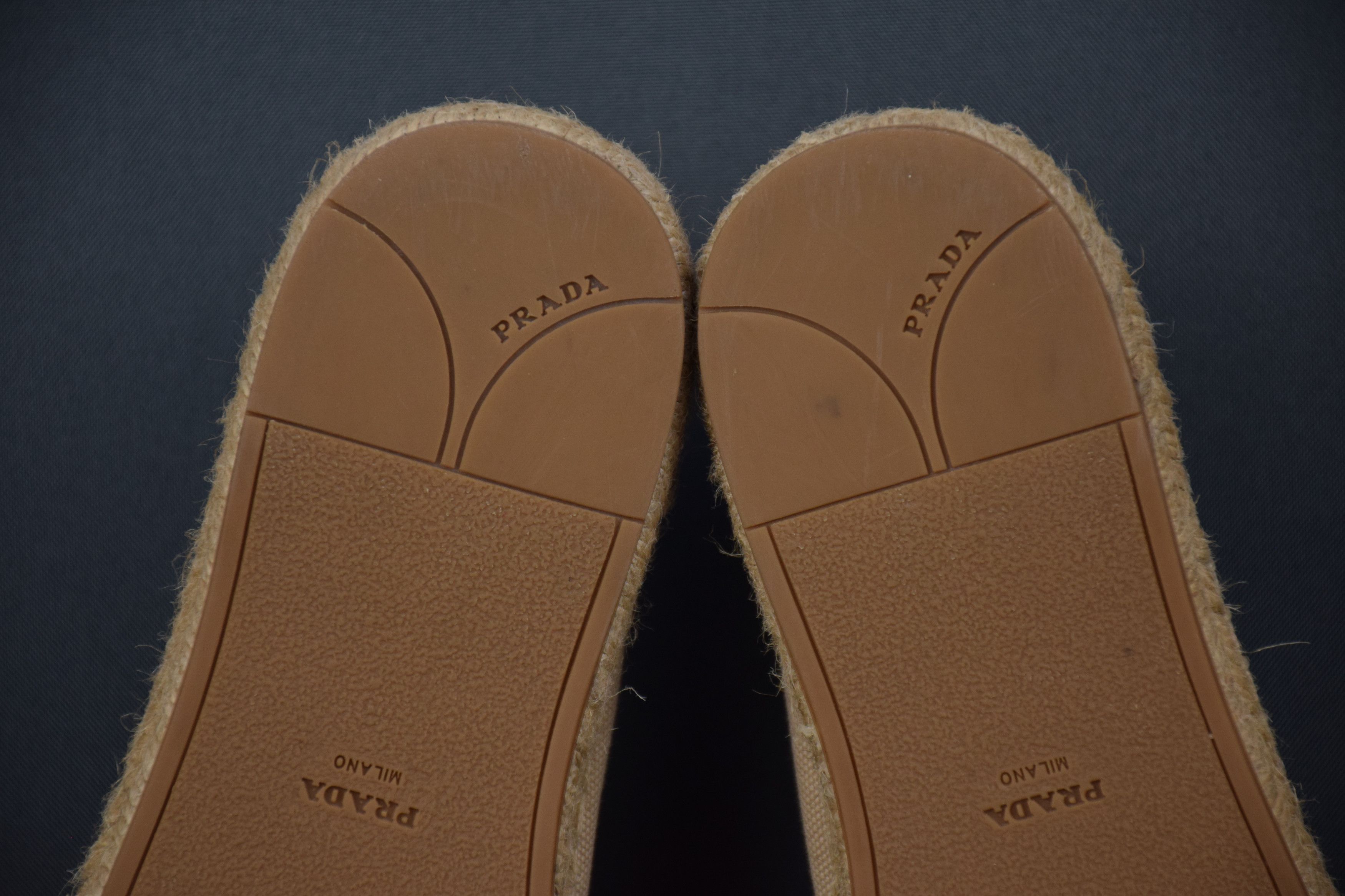 Prada PRADA Beige Espadrille Canvas Flats US 6.5 UK 4.5 EU 37.5 Size US 6.5 / IT 36.5 - 11 Thumbnail