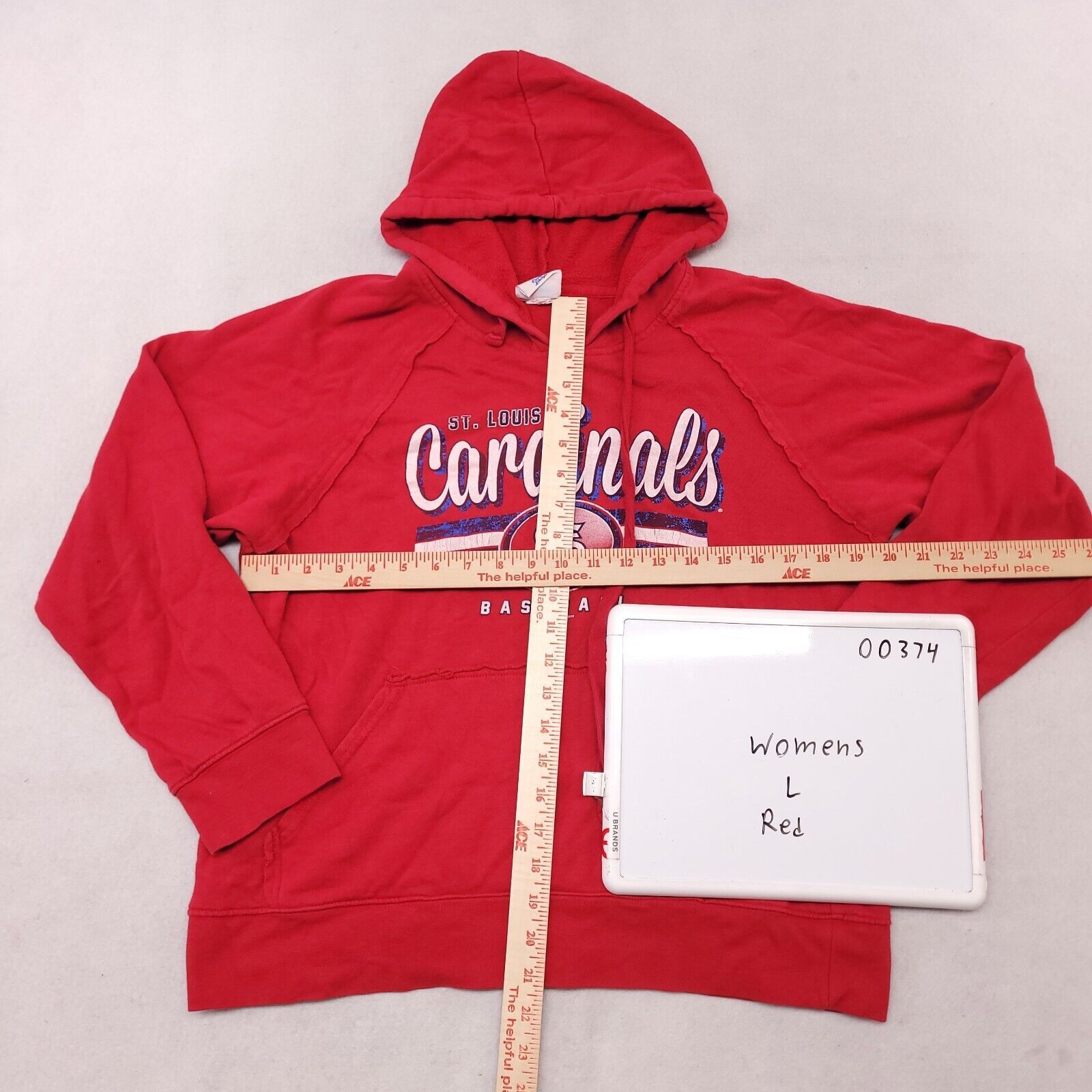 MLB MLB St Lois Cardinals Pullover Hoodie Women Size Large L Red Size L / US 10 / IT 46 - 8 Thumbnail
