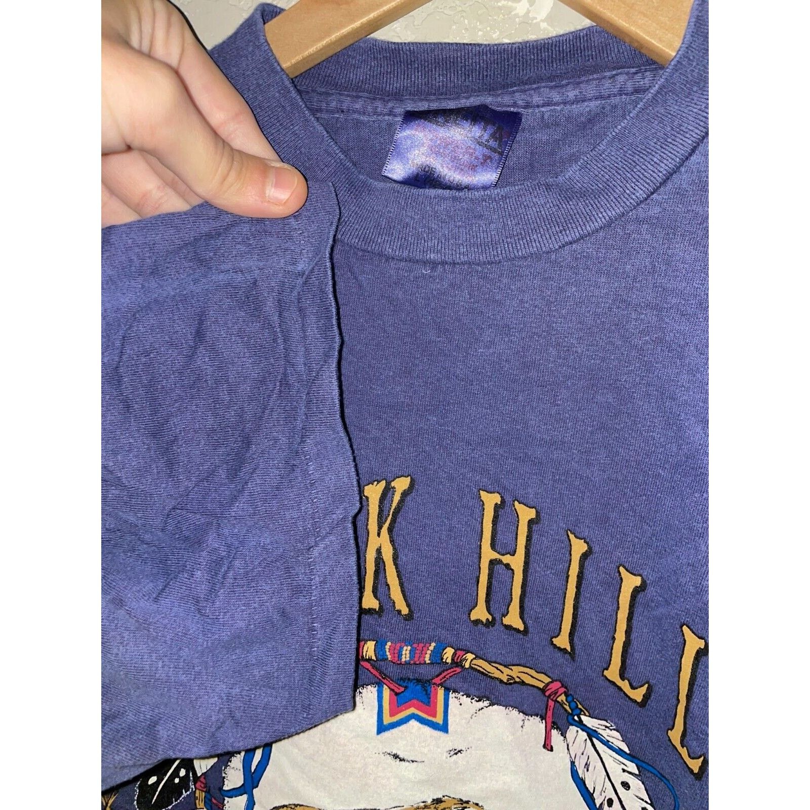 Vintage Vintage Bison Shirt Black Hills South Dakota Buffalo Tee 90s Size US L / EU 52-54 / 3 - 8 Thumbnail
