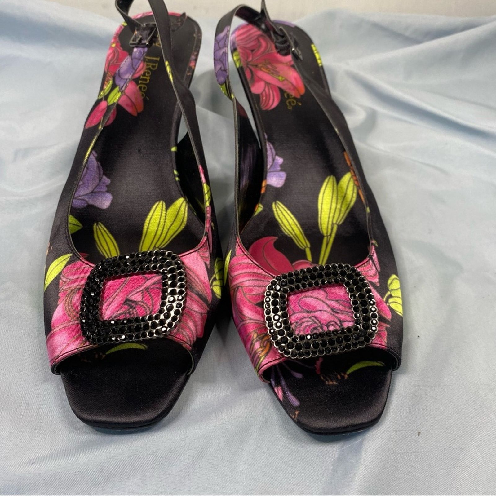 Other J. Renee classic floral satin slingback sandal Size 10 Size US 10 / IT 40 - 3 Thumbnail