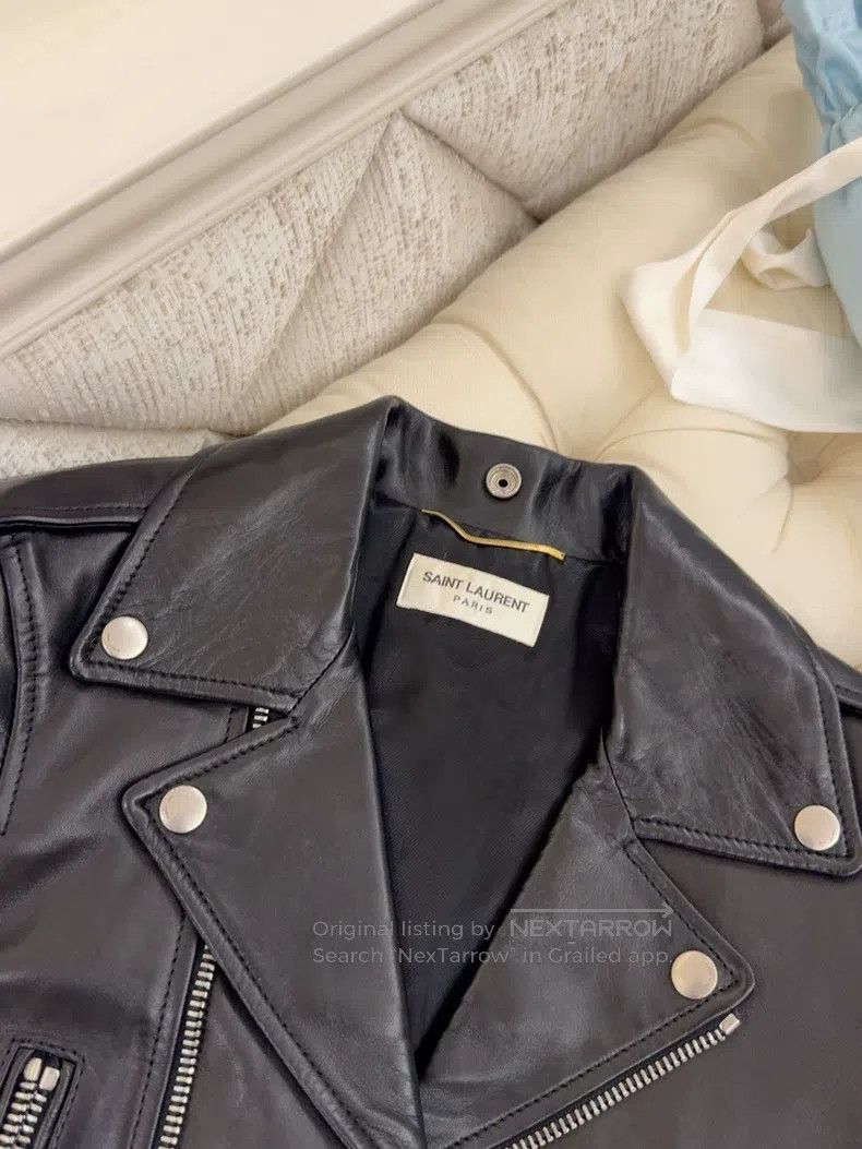 Saint Laurent Paris Saint Laurent Paris Classic Leather Jacket Size XXS / US 00 / IT 34 - 3 Thumbnail