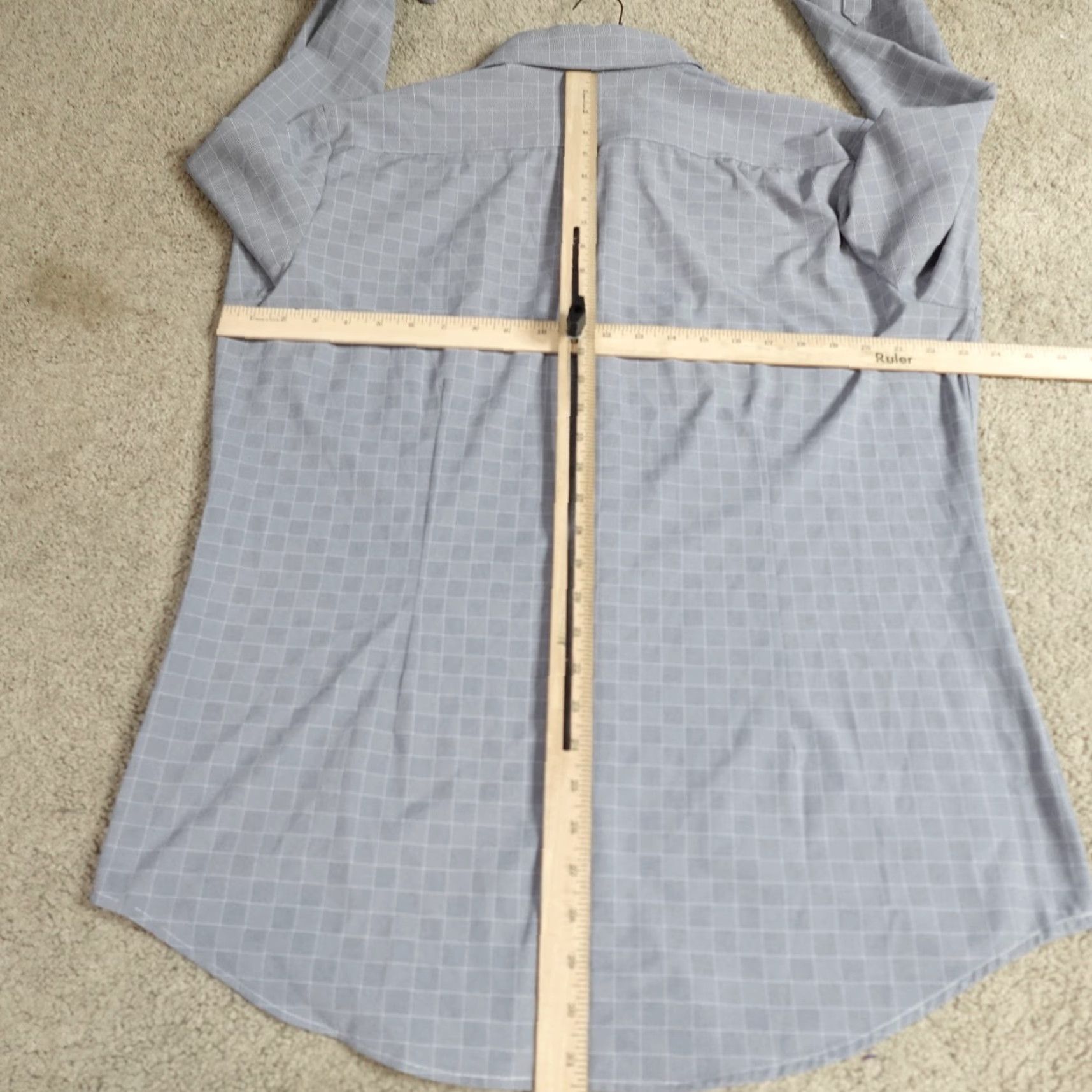 Mizzen+Main Mizzen+Main Shirt XL Blue Gray Plaid Trim Performance Button-Up Long Sleeve Collared Men Size US XL / EU 56 / 4 - 4 Thumbnail