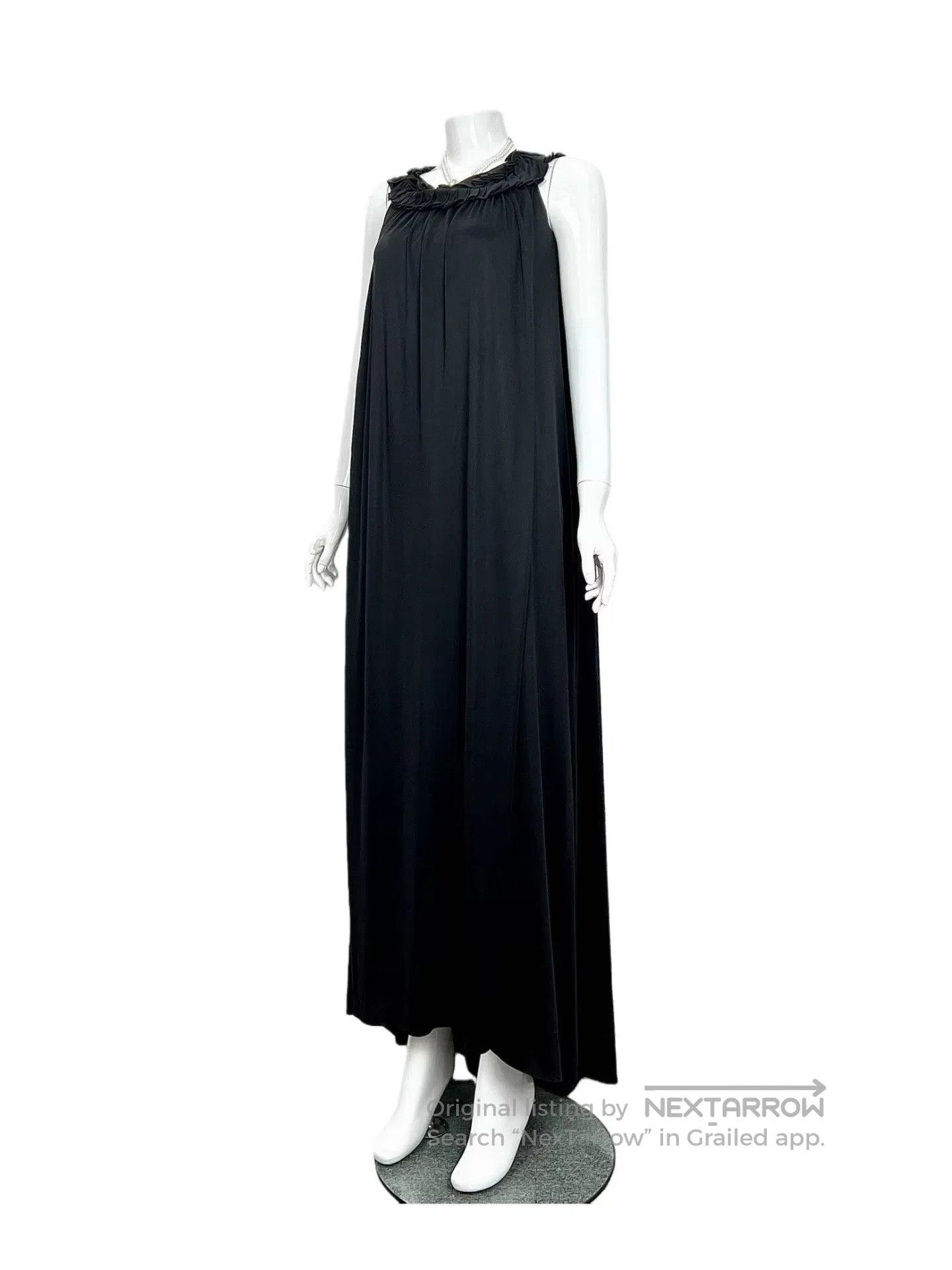 Saint Laurent Paris Yves Saint Laurent Black Ruffled Maxi Dress. Size M / US 6-8 / IT 42-44 - 1 Thumbnail