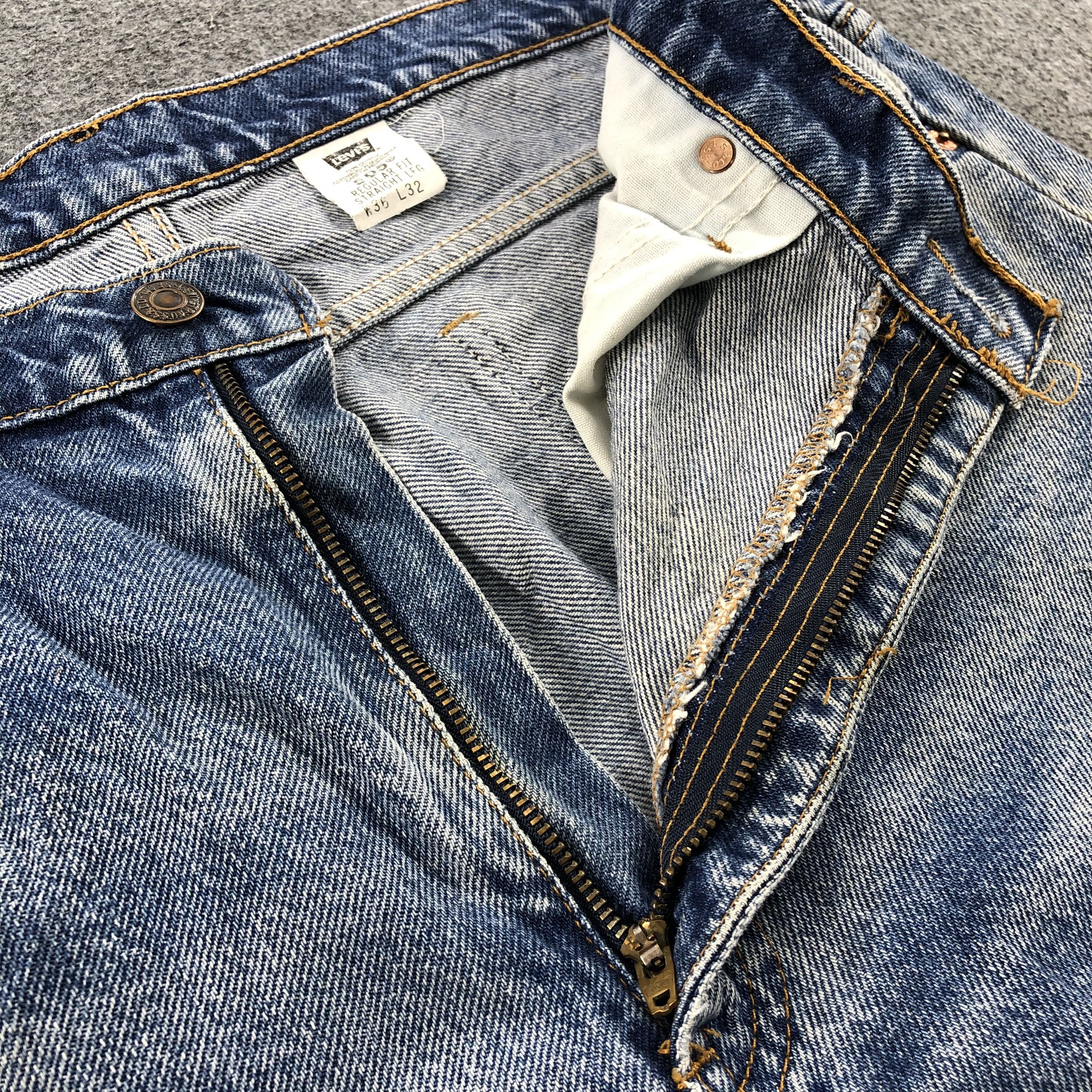 Levi's × Vintage 90s Vintage Levis 505 Orange Tab Jeans-JM1773 Size US 35 - 8 Thumbnail